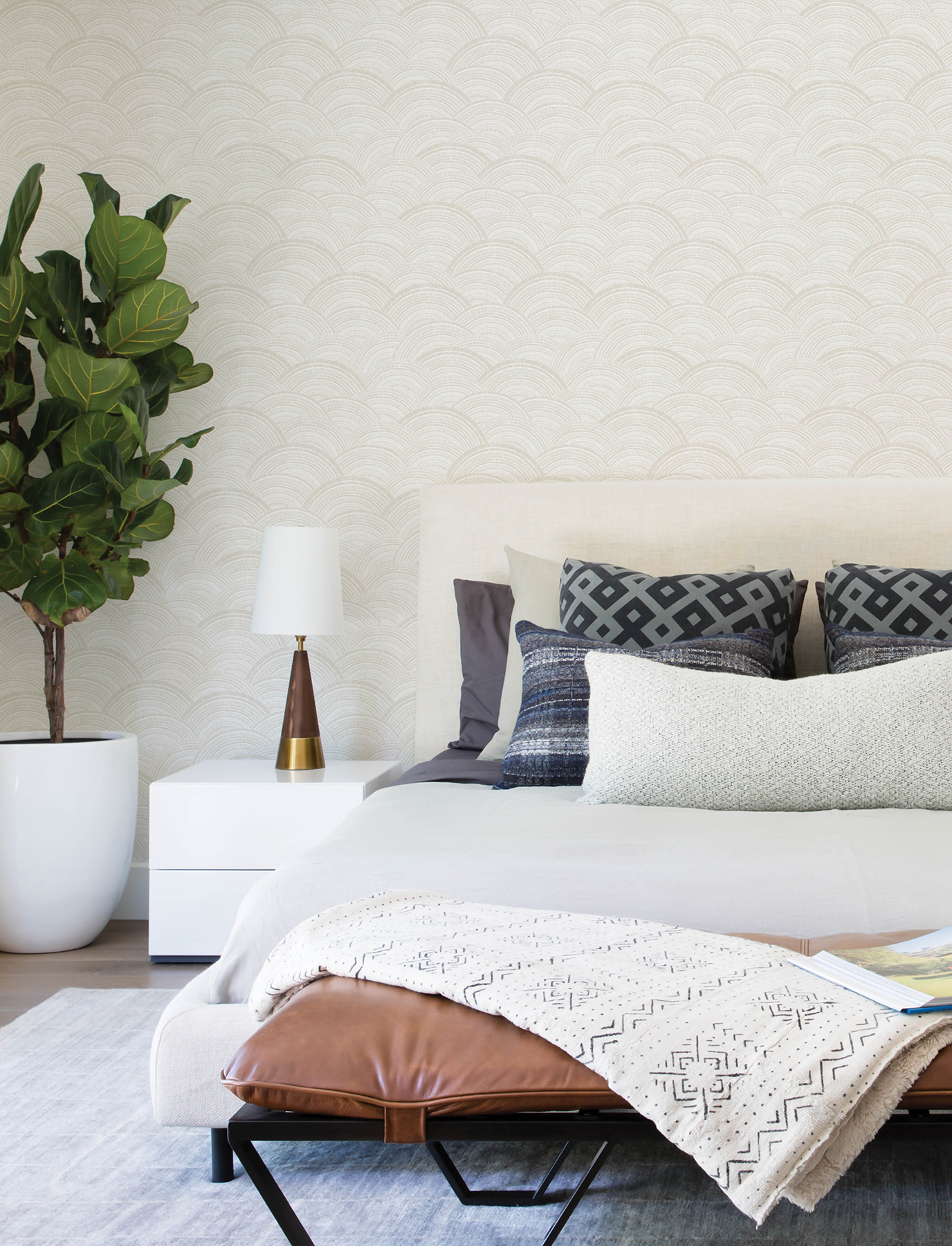 Encircle Dove Geometric Wallpaper