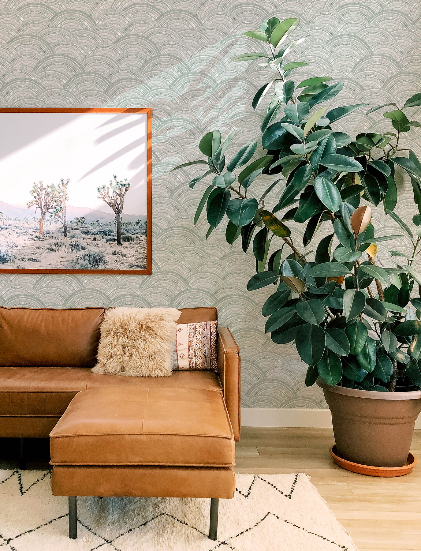 Encircle Sea Green Geometric Wallpaper