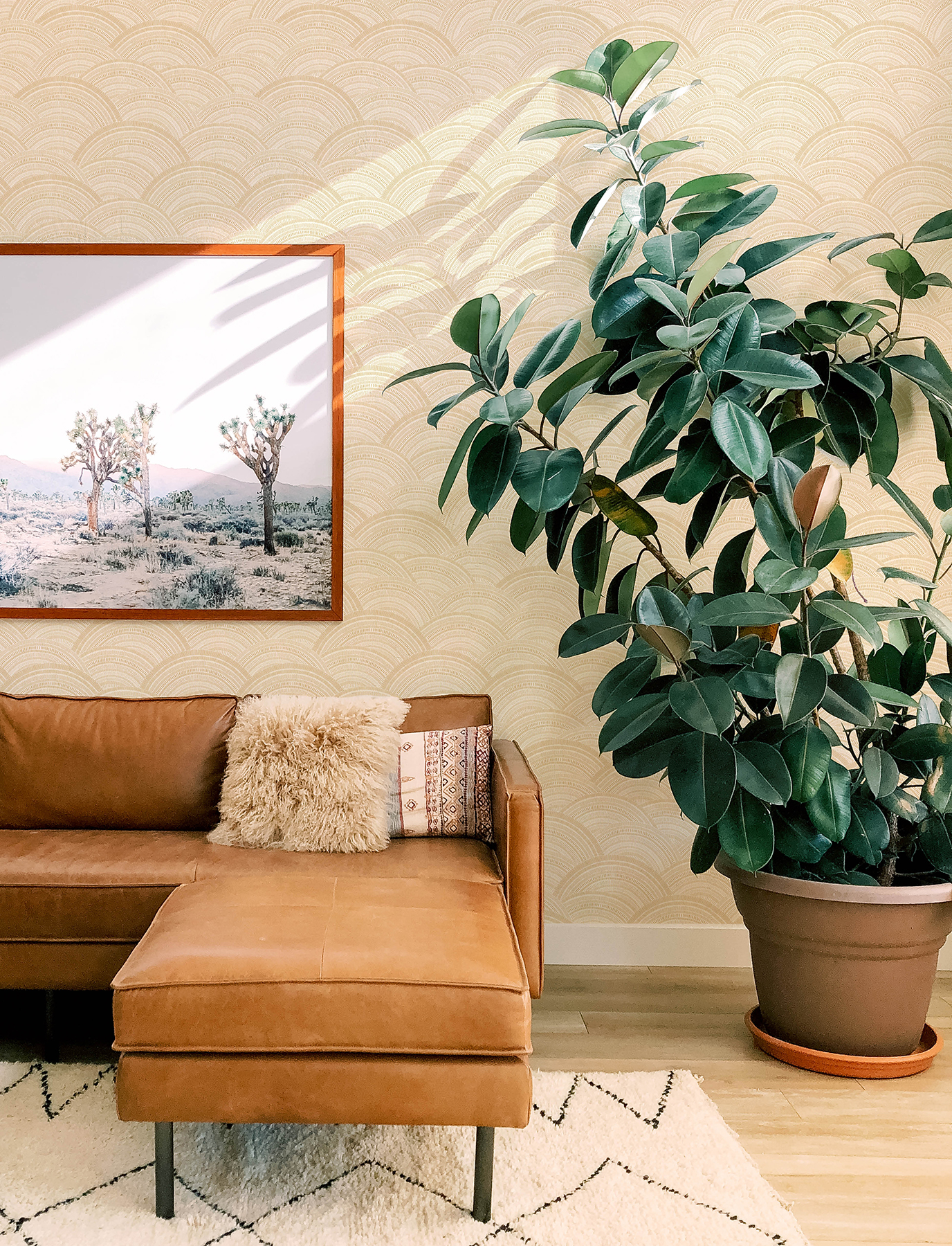 Encircle Yellow Geometric Wallpaper