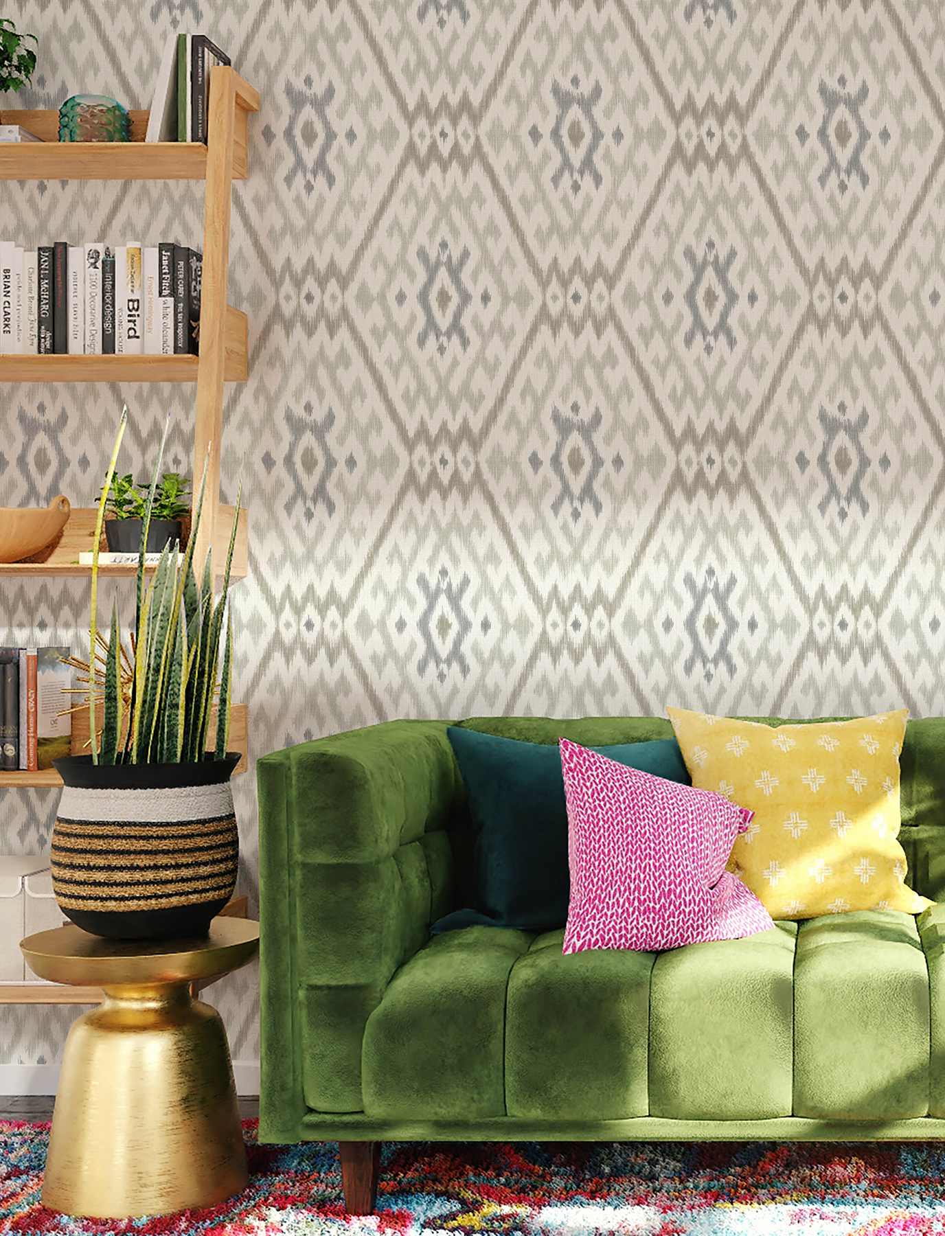 Solola Stone Ikat Wallpaper