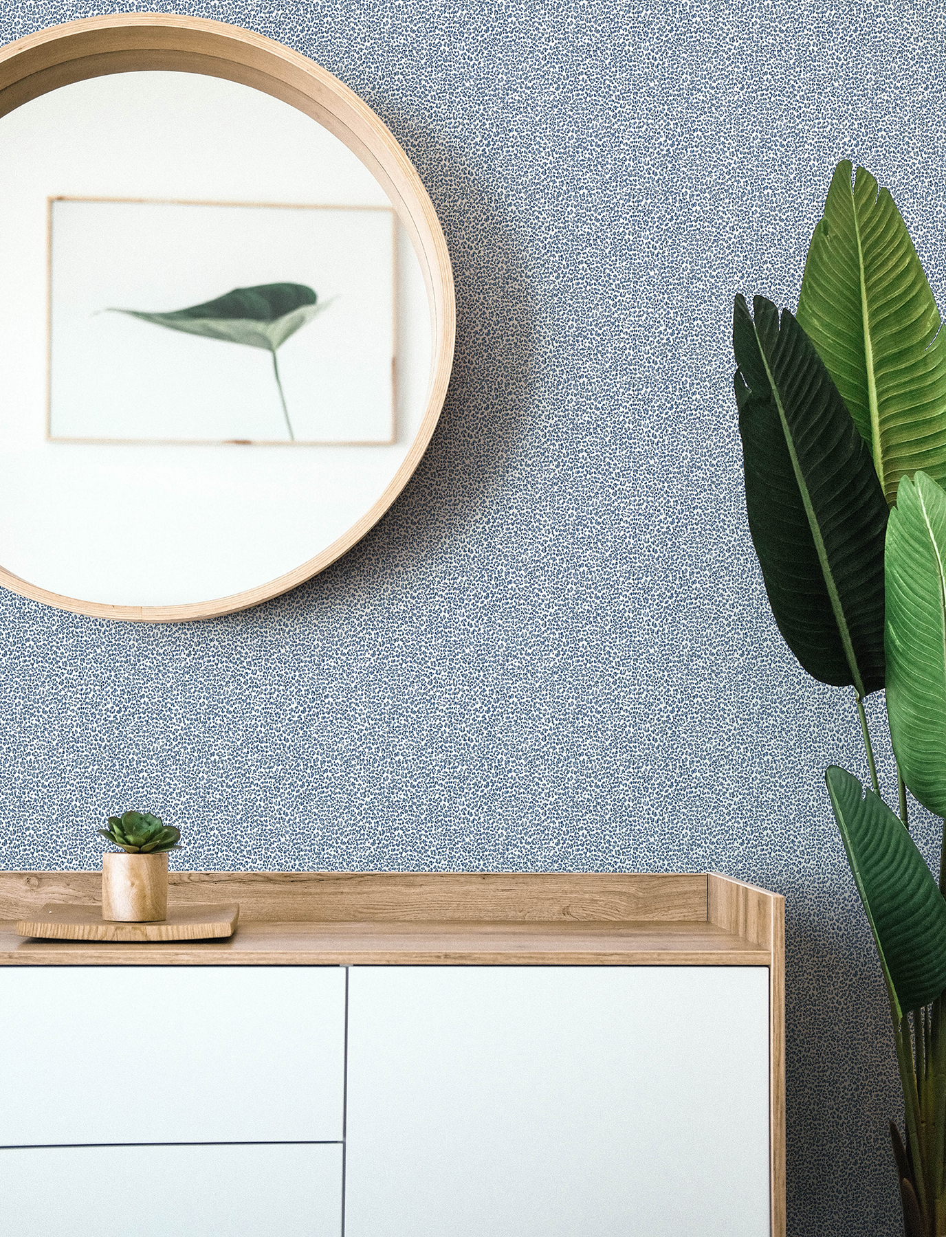 Soul Indigo Animal Print Wallpaper