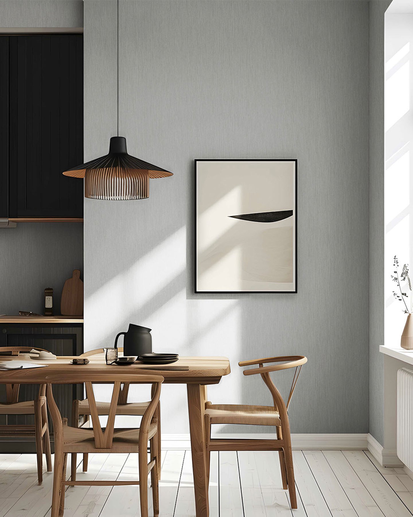 Midolin Antikgra Grey Texture Wallpaper