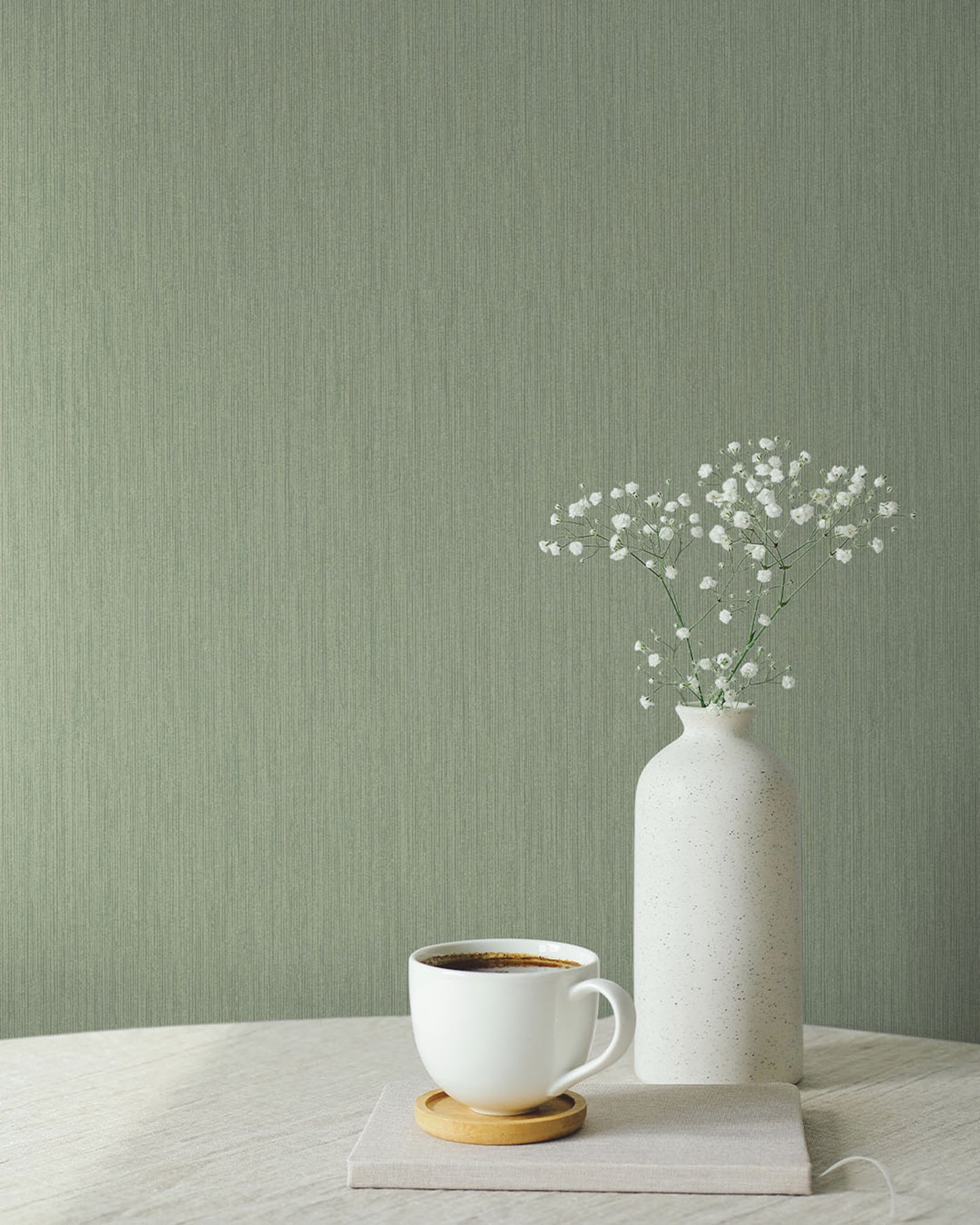 Midolin Oregano Green Texture Wallpaper