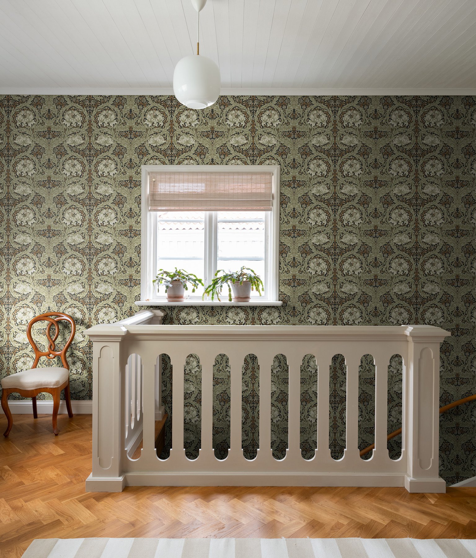 African Marigold Black Floral Wallpaper