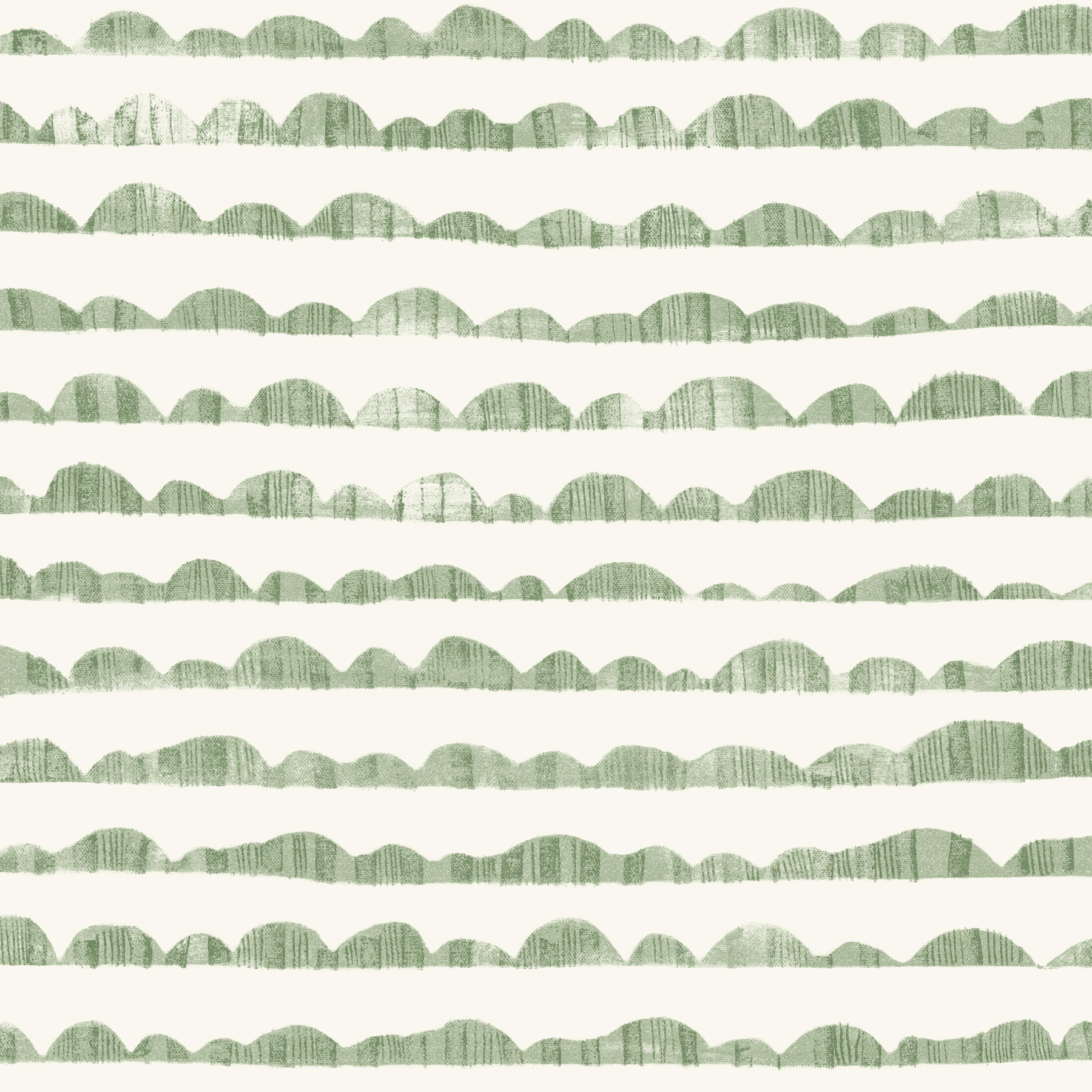 Hill & Horizon Green Wallpaper