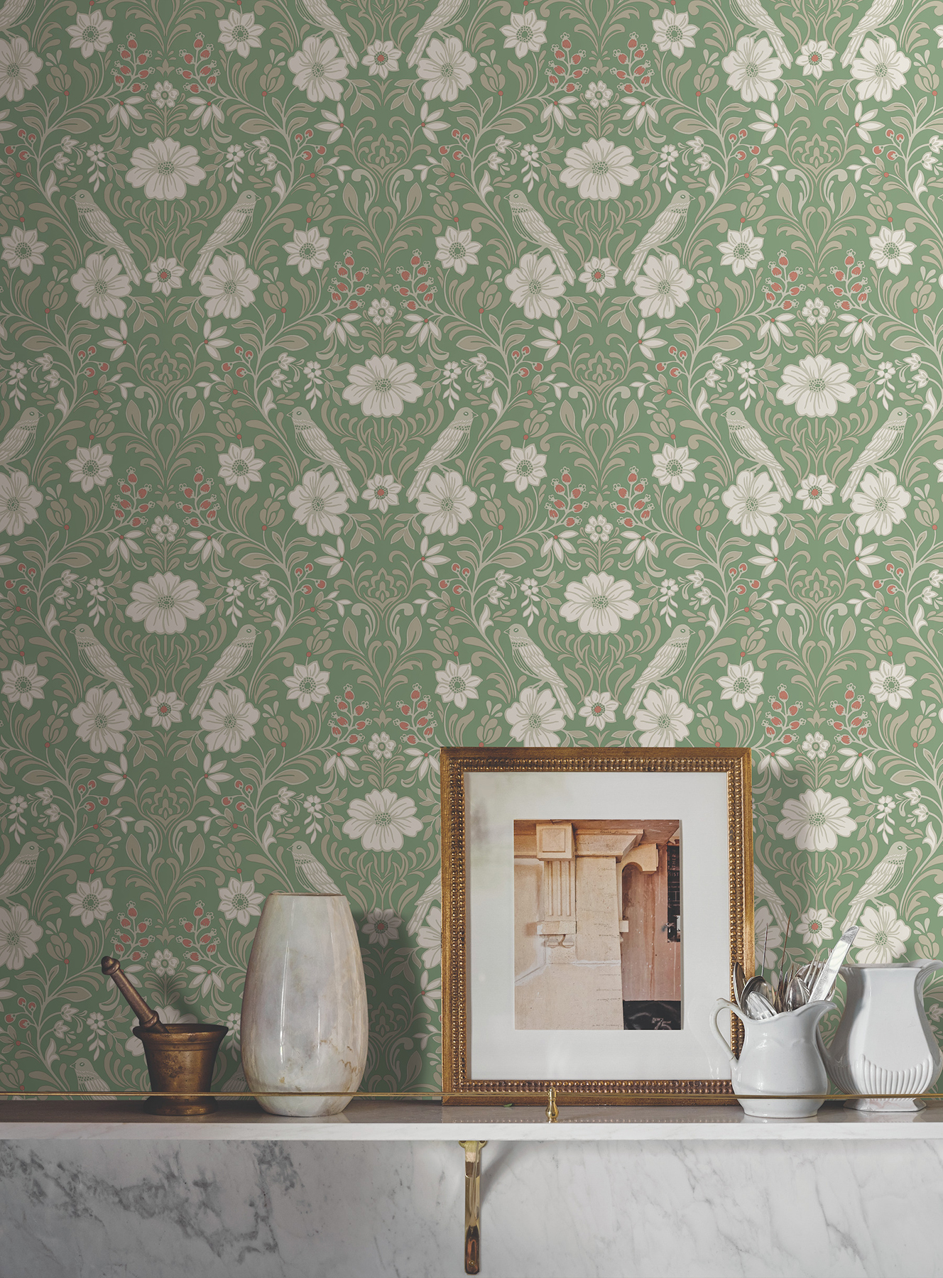 Colette Bright Green Wallpaper