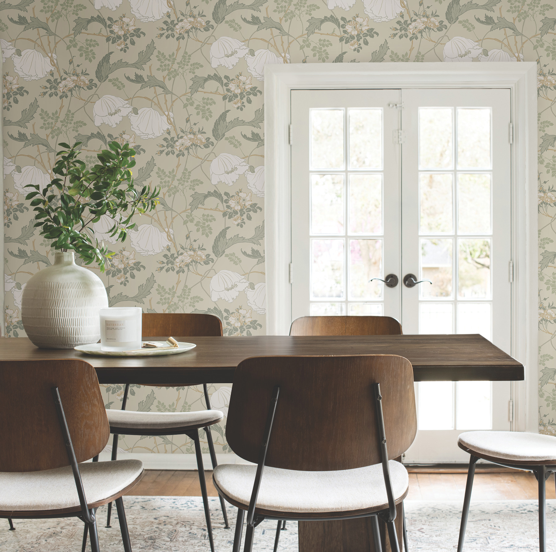 Gwendolyn Linen & Sage Wallpaper