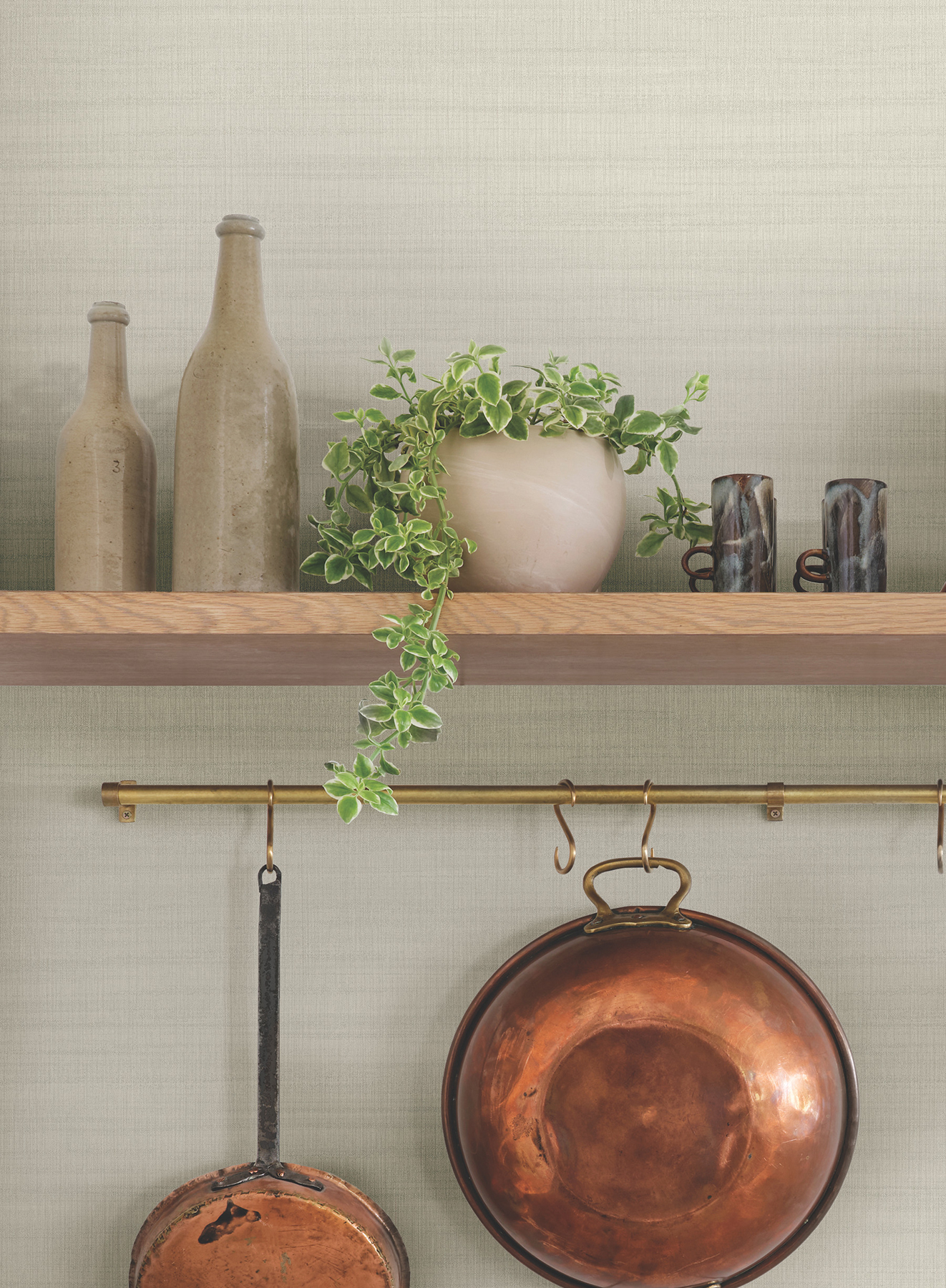 Washed Cotton Linen Wallpaper