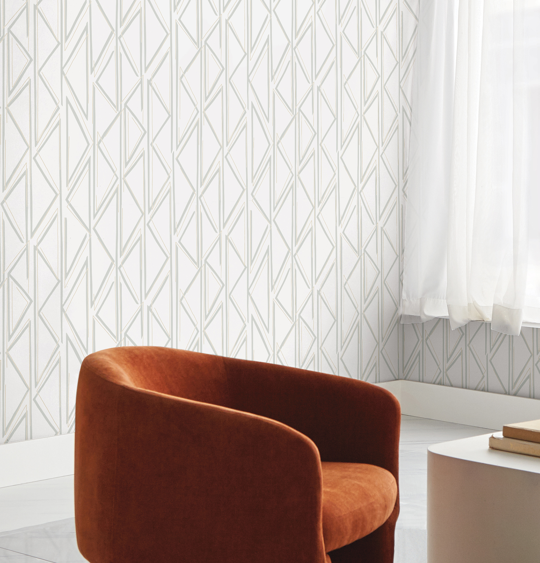 Side By Side Whitewash Wallpaper