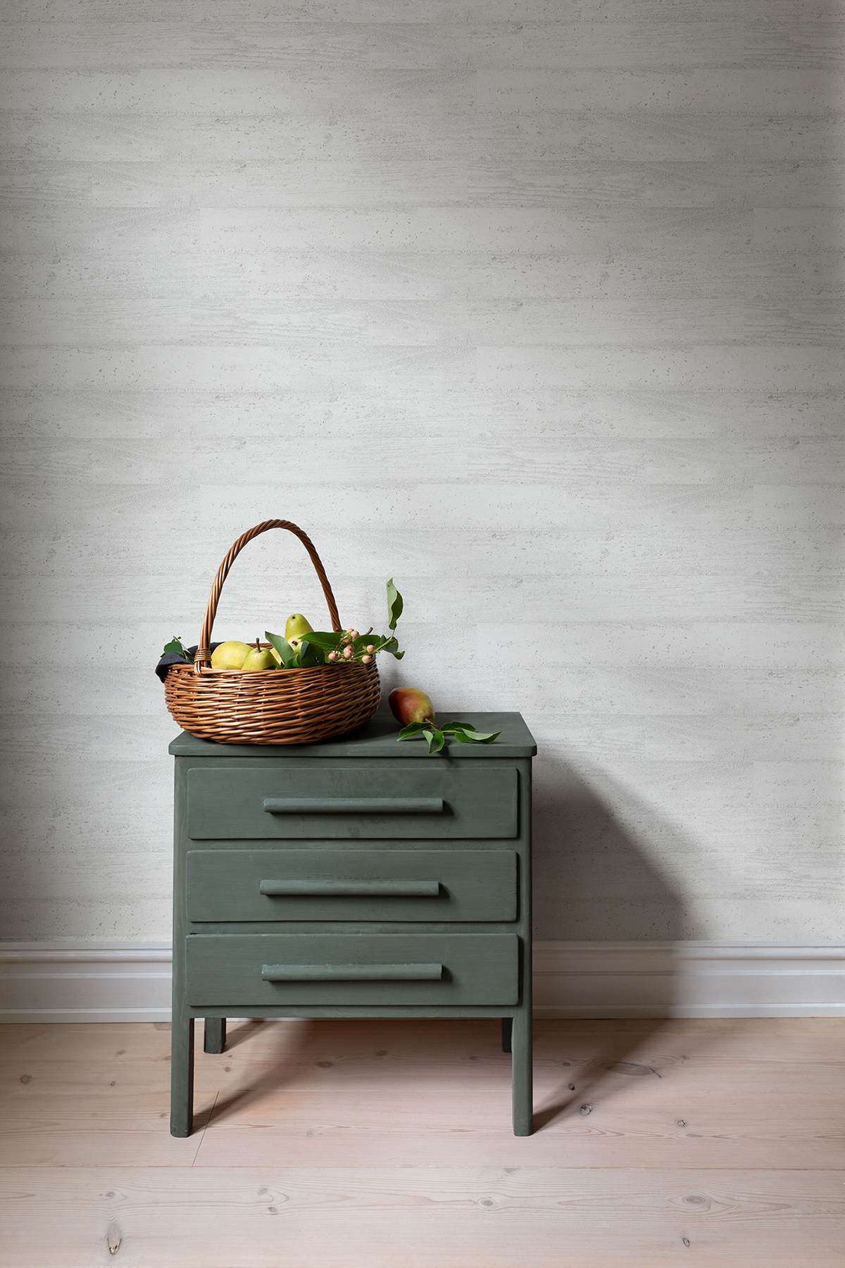 Deven Light Grey Concrete Wallpaper