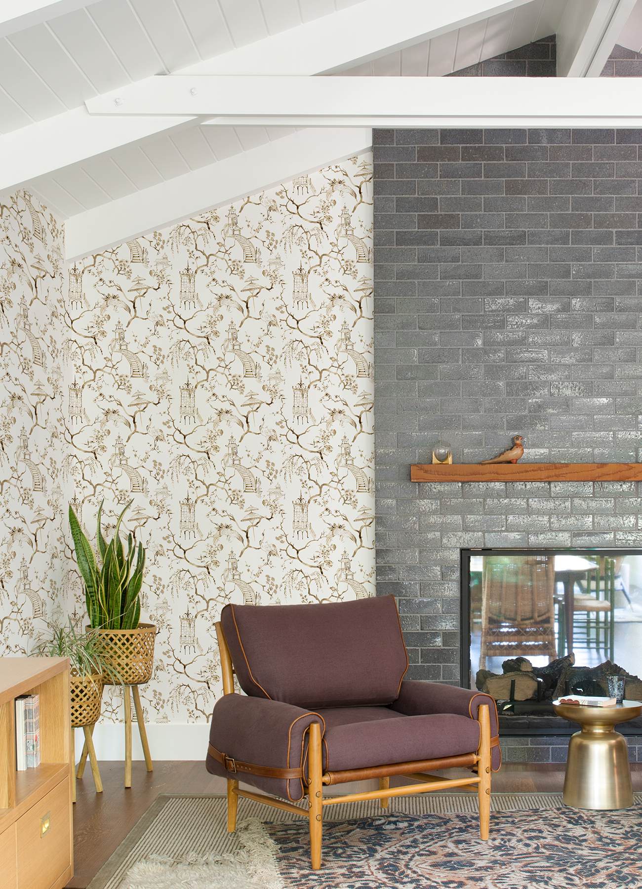 Serena Coffee Chinoiserie Wallpaper
