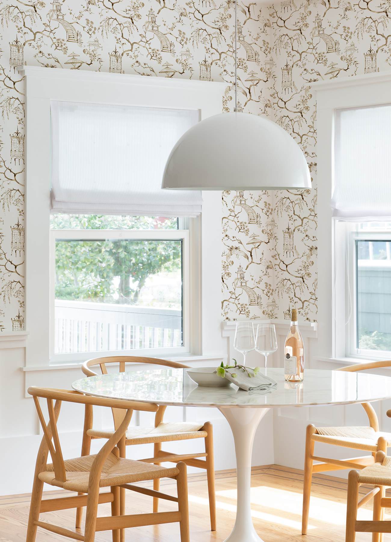 Serena Coffee Chinoiserie Wallpaper