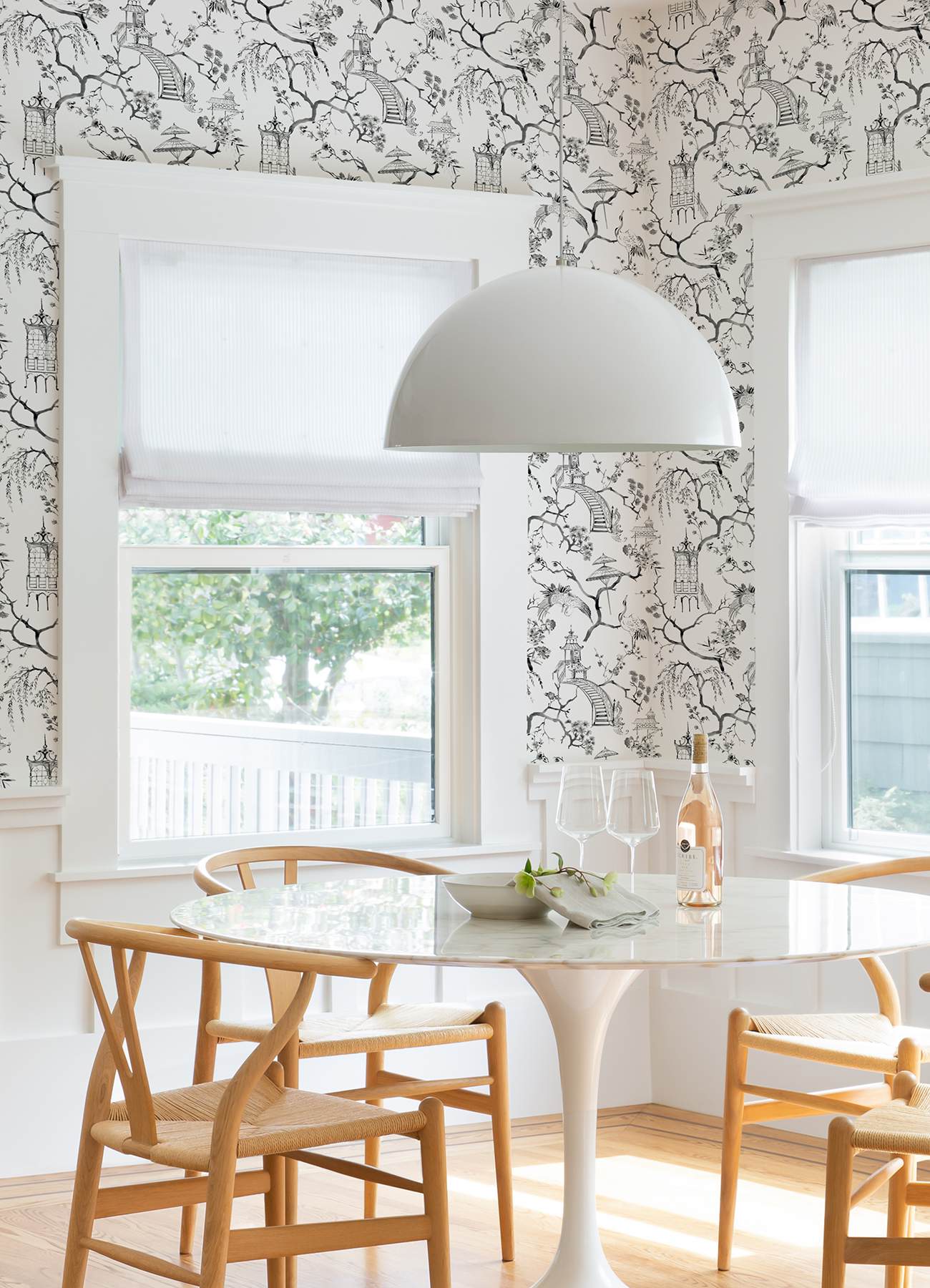 Serena Charcoal Chinoiserie Wallpaper