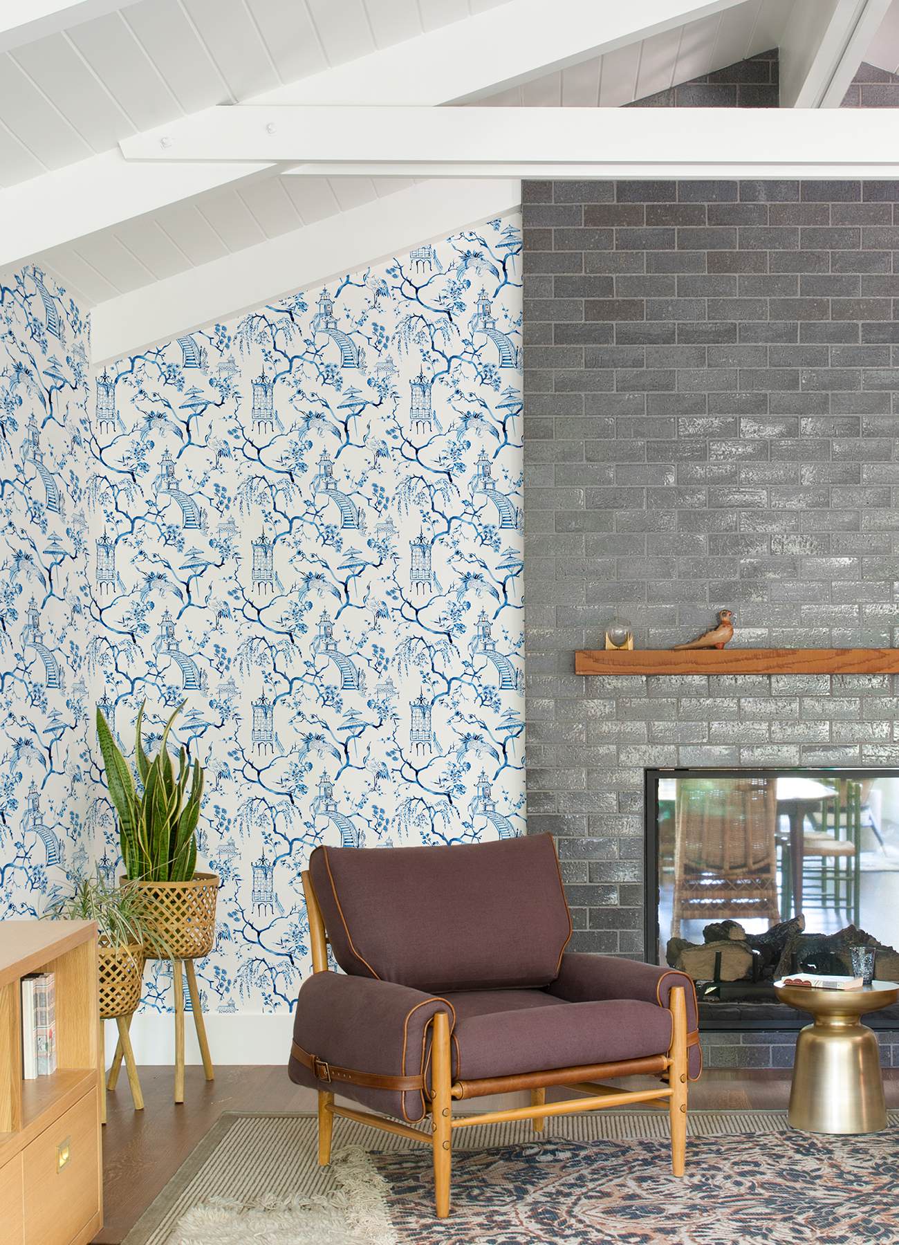 Serena Blue Chinoiserie Wallpaper