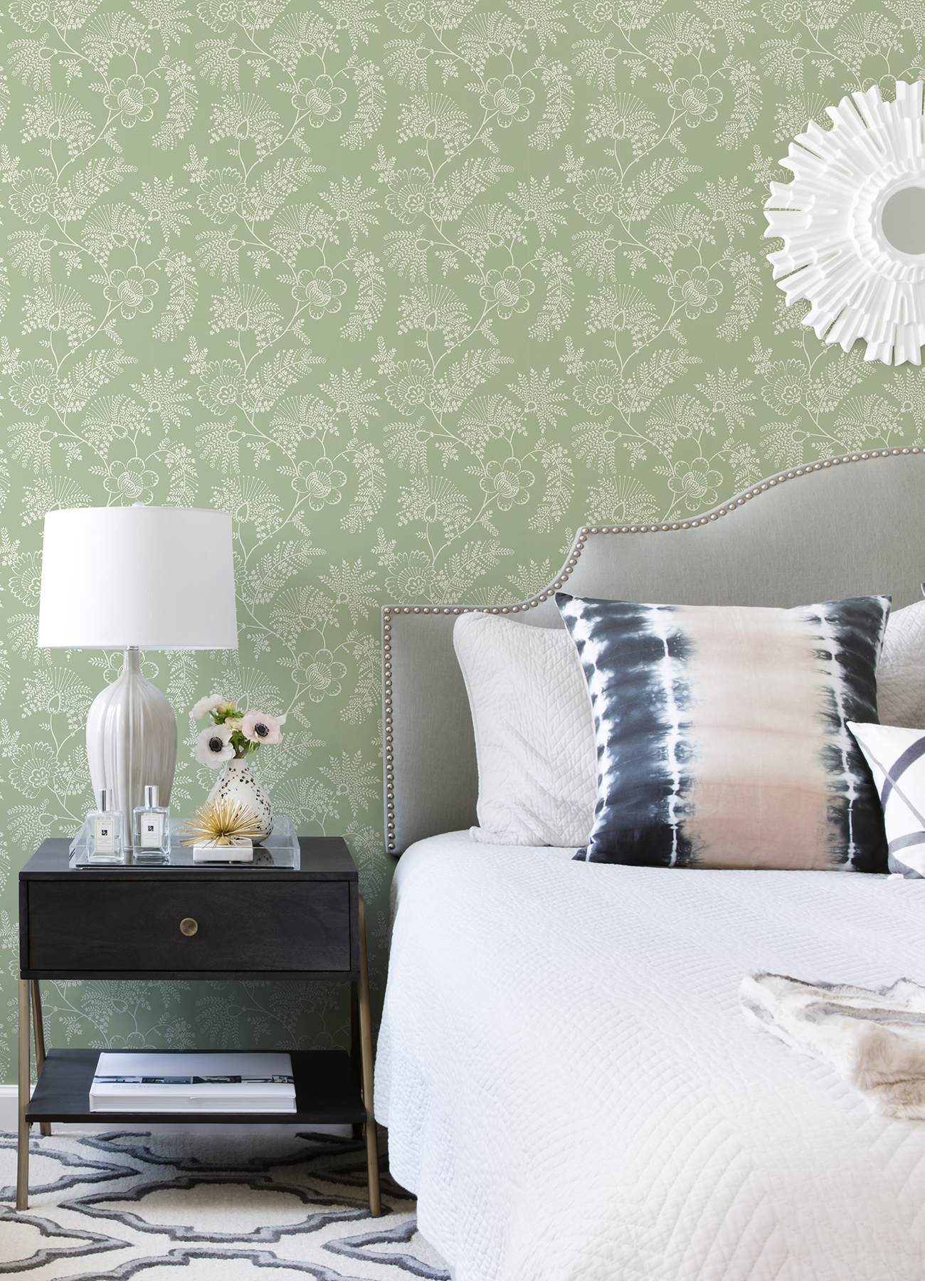 Maeve Sage Jacobean Trail Wallpaper
