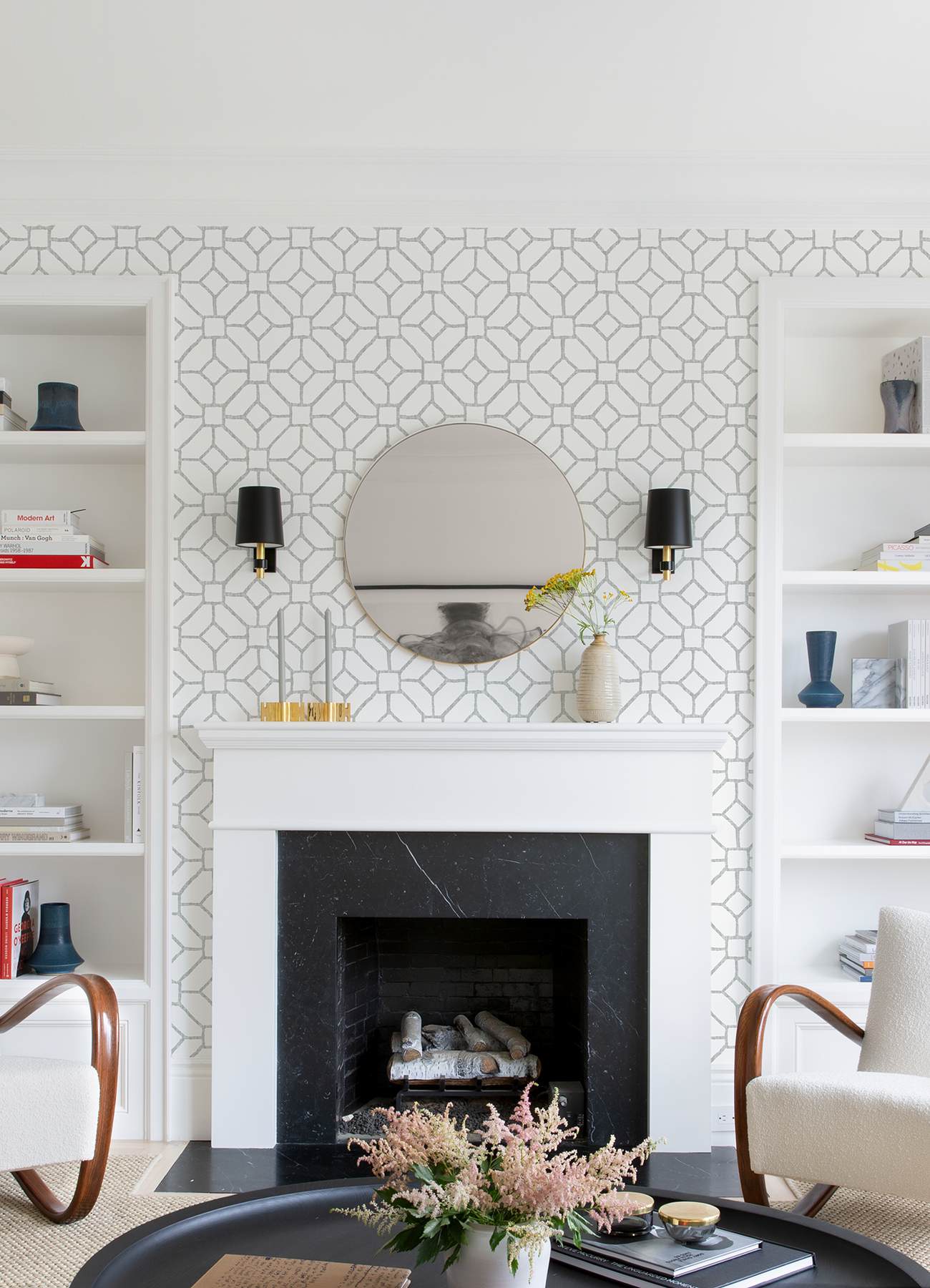 Addis Grey Trellis Wallpaper