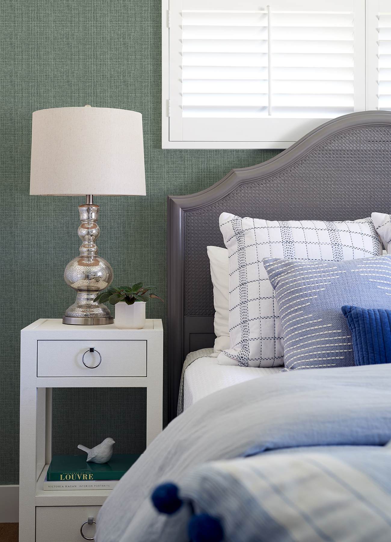 Kantera Green Fabric Texture Wallpaper