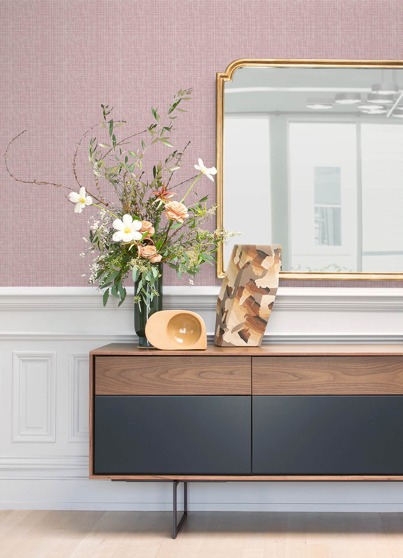Kantera Pink Fabric Texture Wallpaper