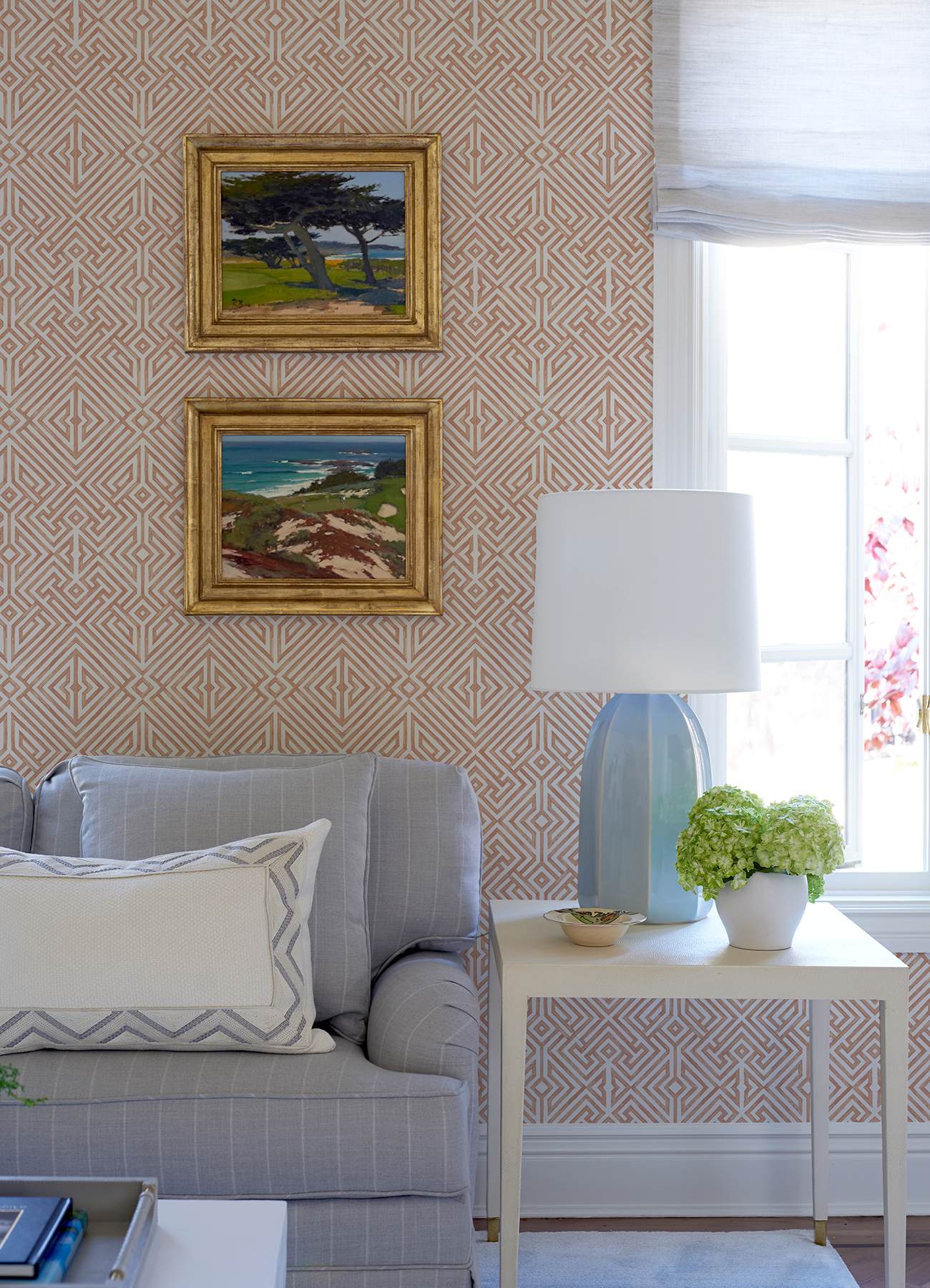 Lyon Coral Geometric Key Wallpaper