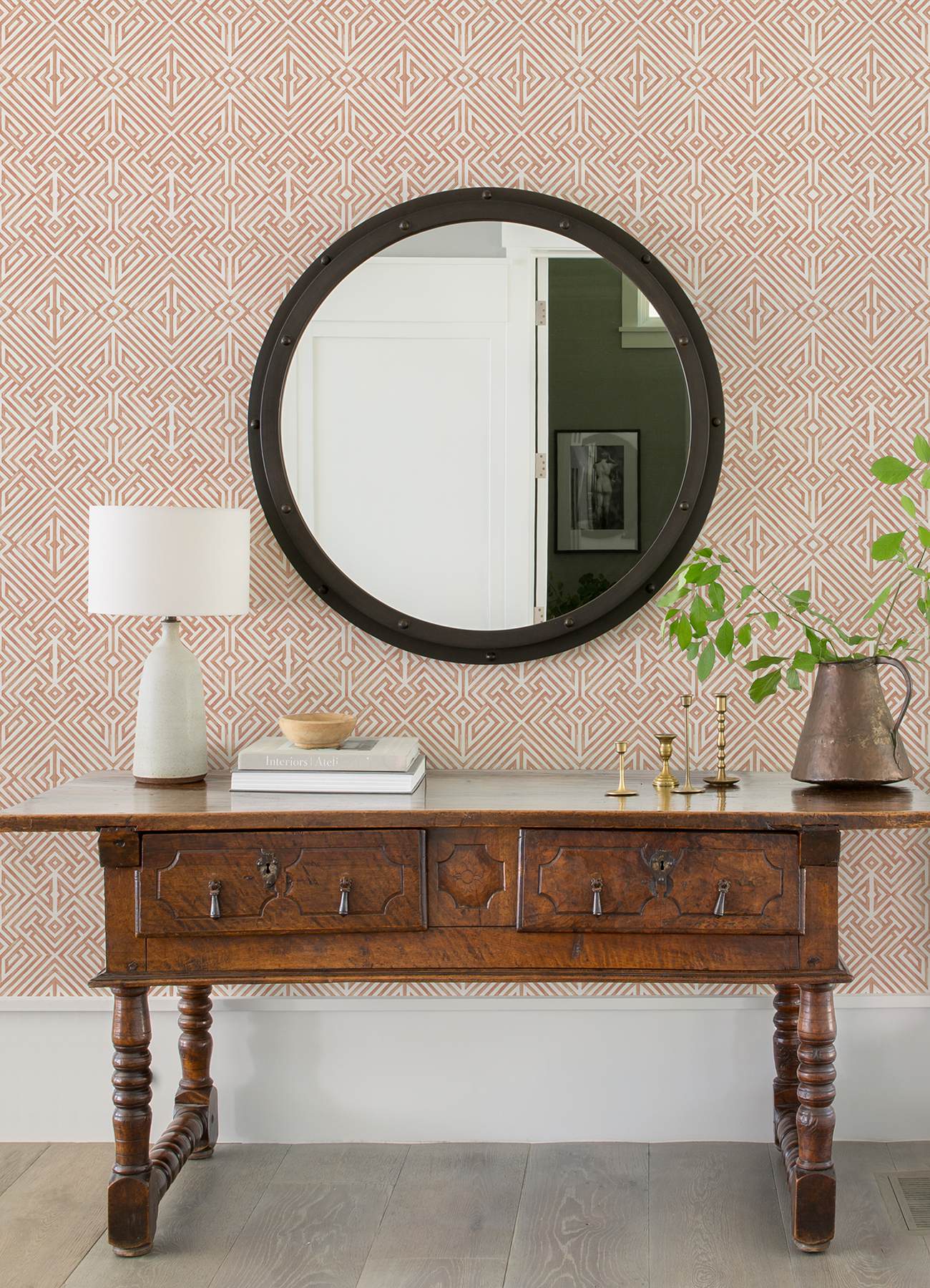 Lyon Coral Geometric Key Wallpaper