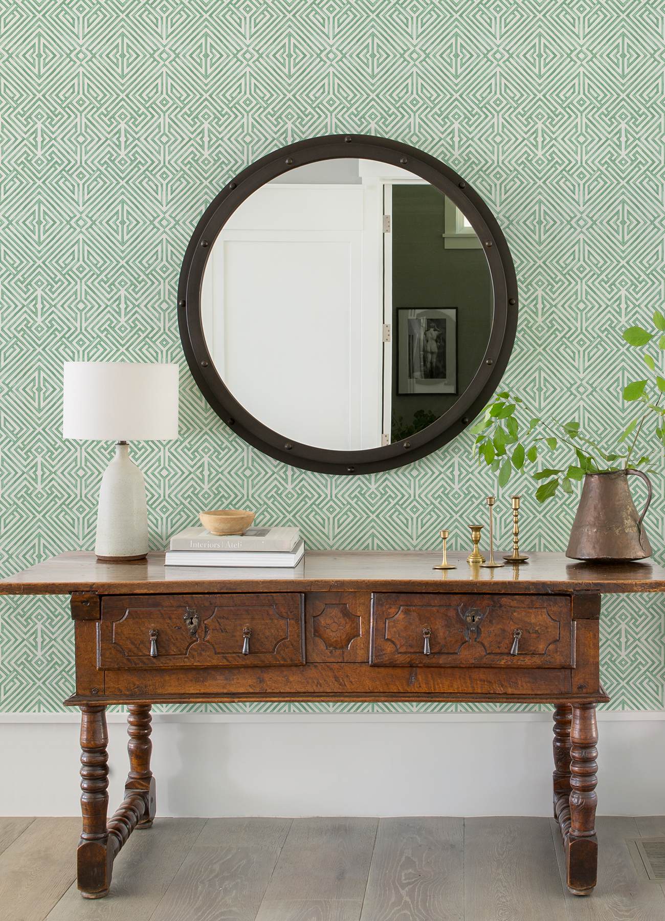 Lyon Green Geometric Key Wallpaper