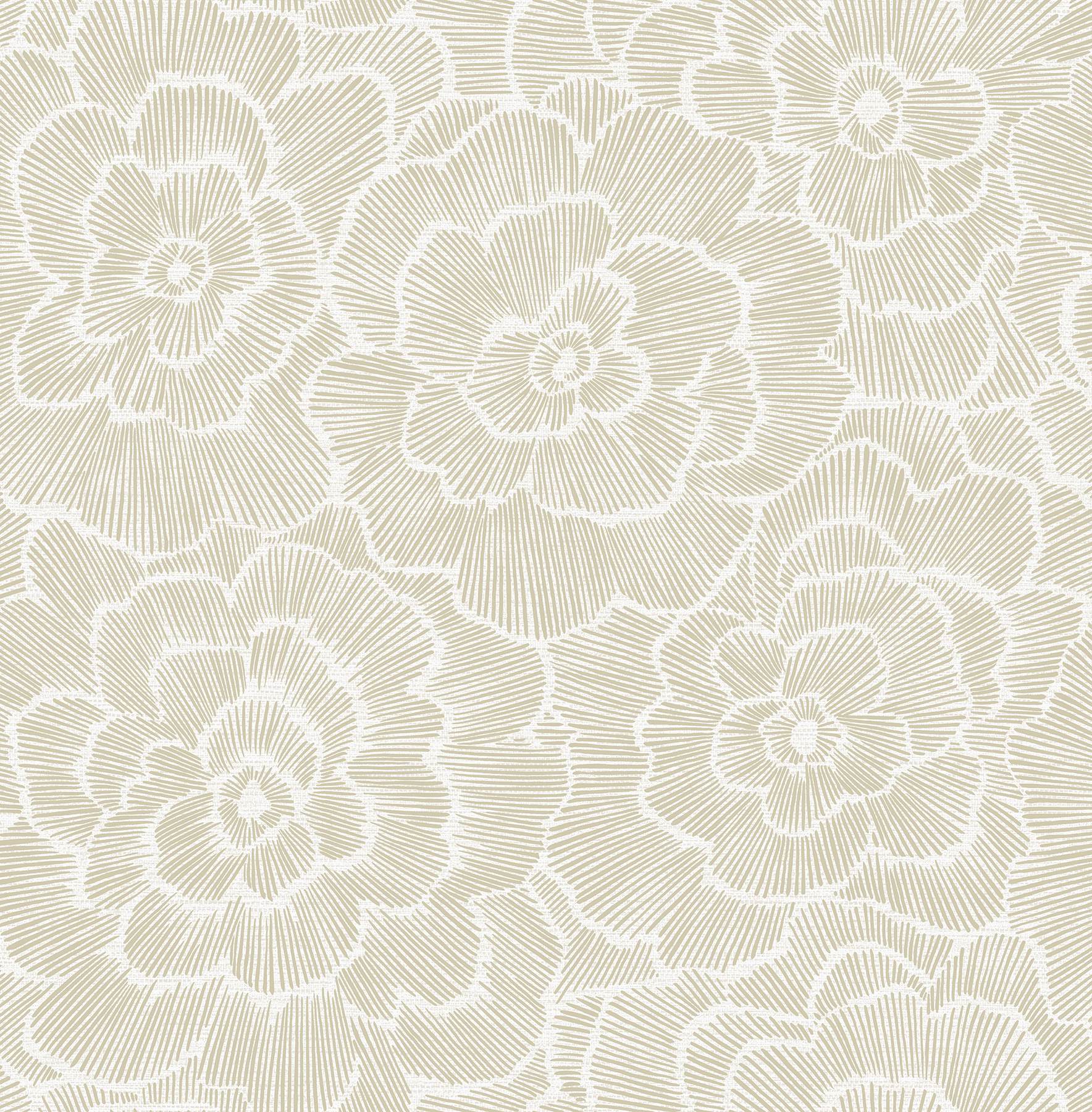 Periwinkle Stone Textured Floral Wallpaper