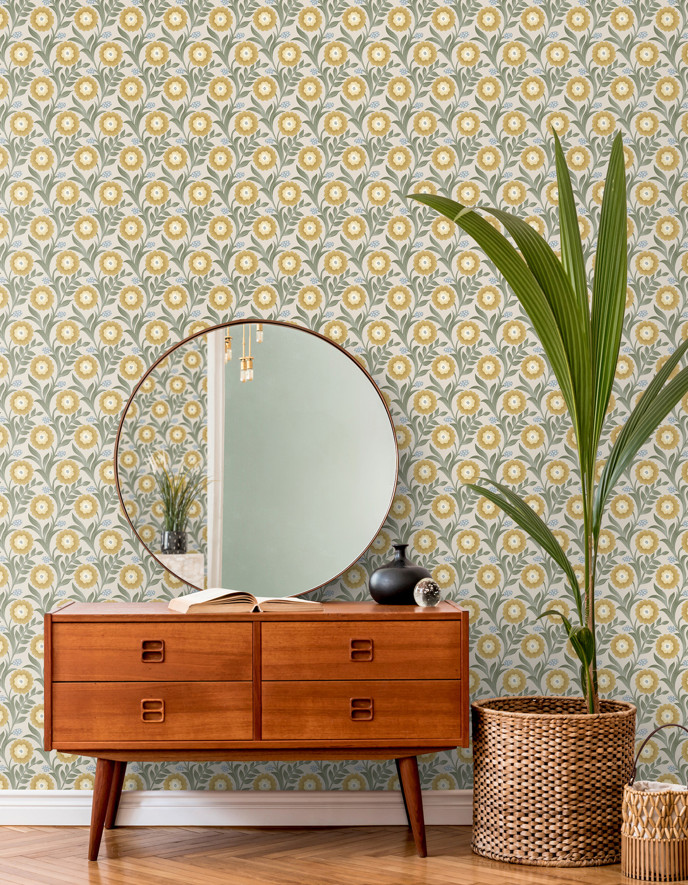 Lillian Sage Floral Vine Peel & Stick Wallpaper