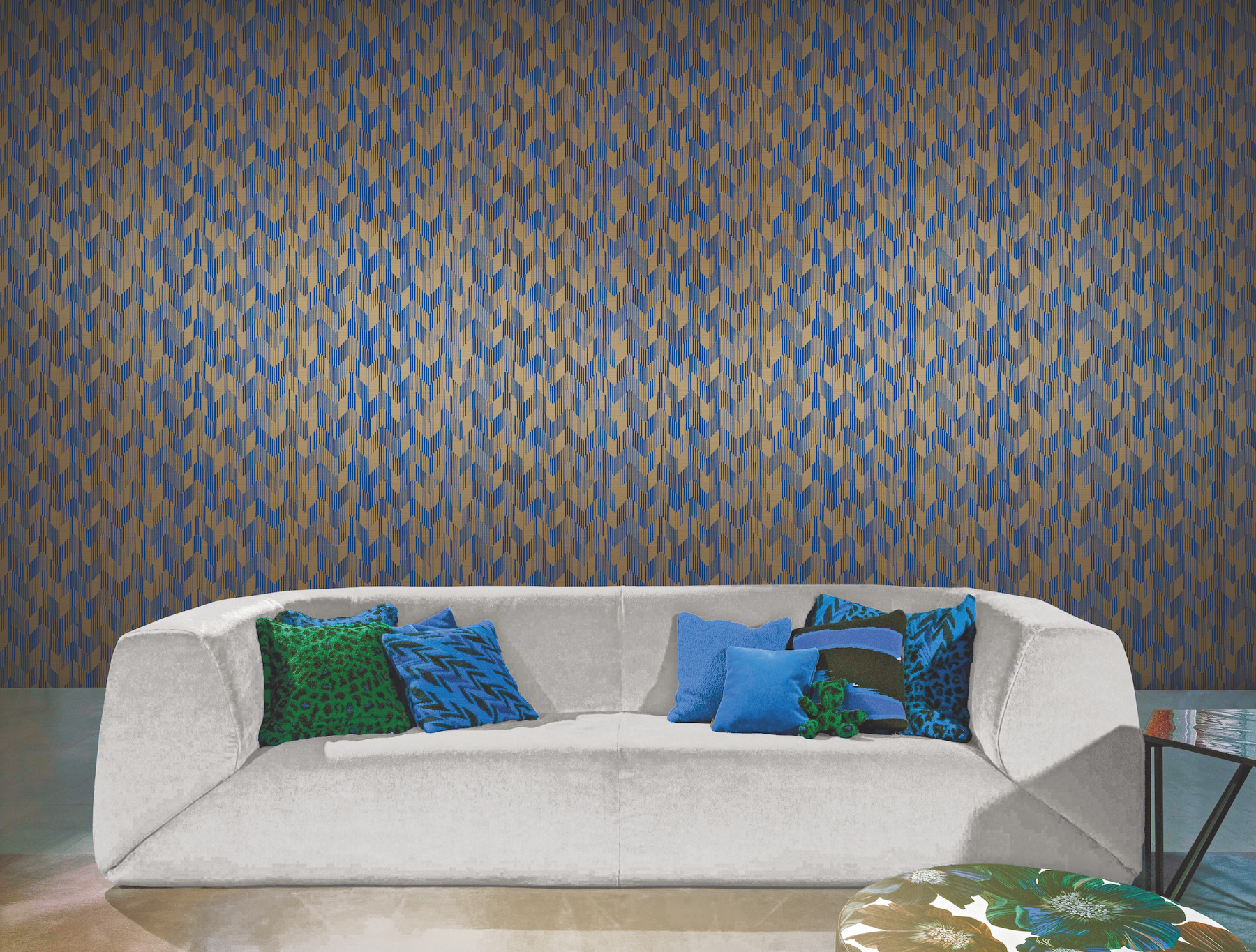 Birch Blue Wallpaper