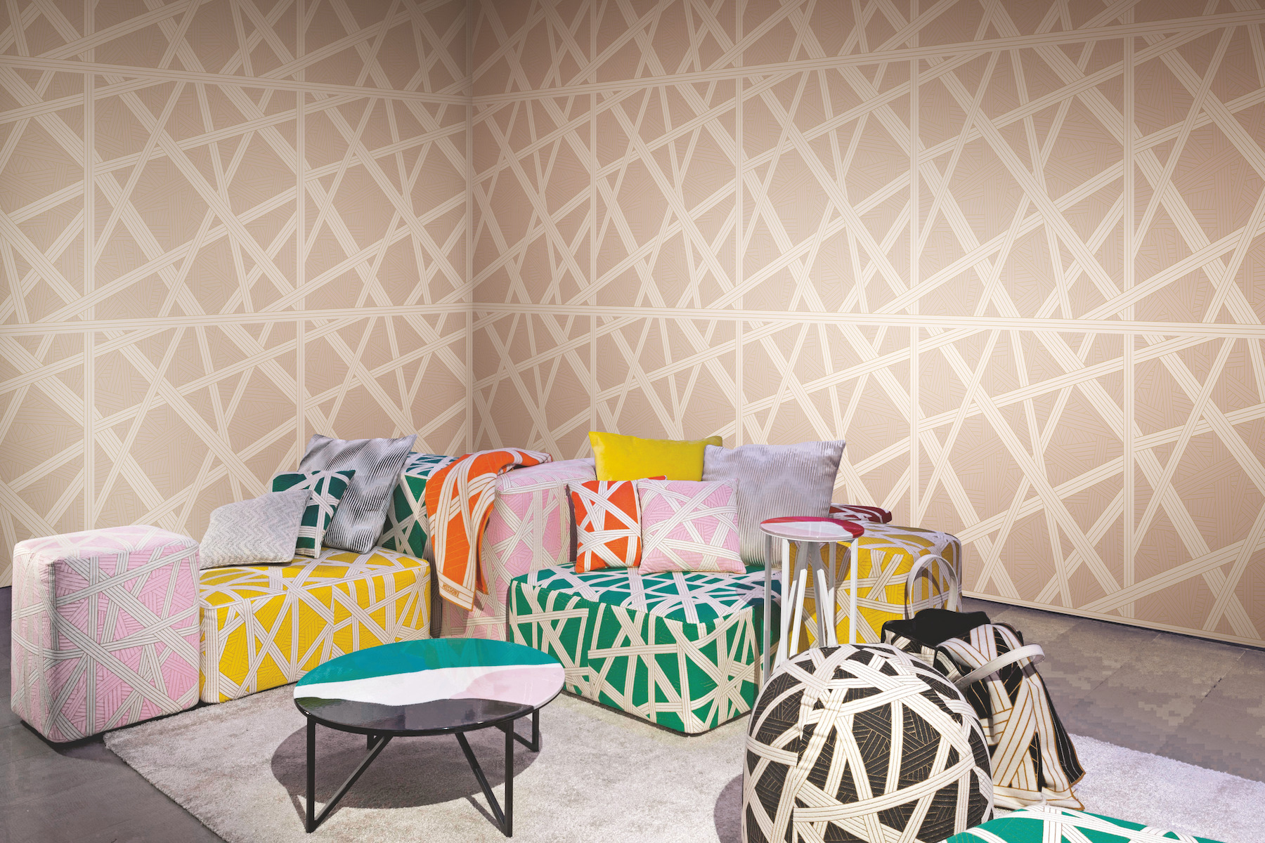 Nastri Warm Neutral Wallpaper