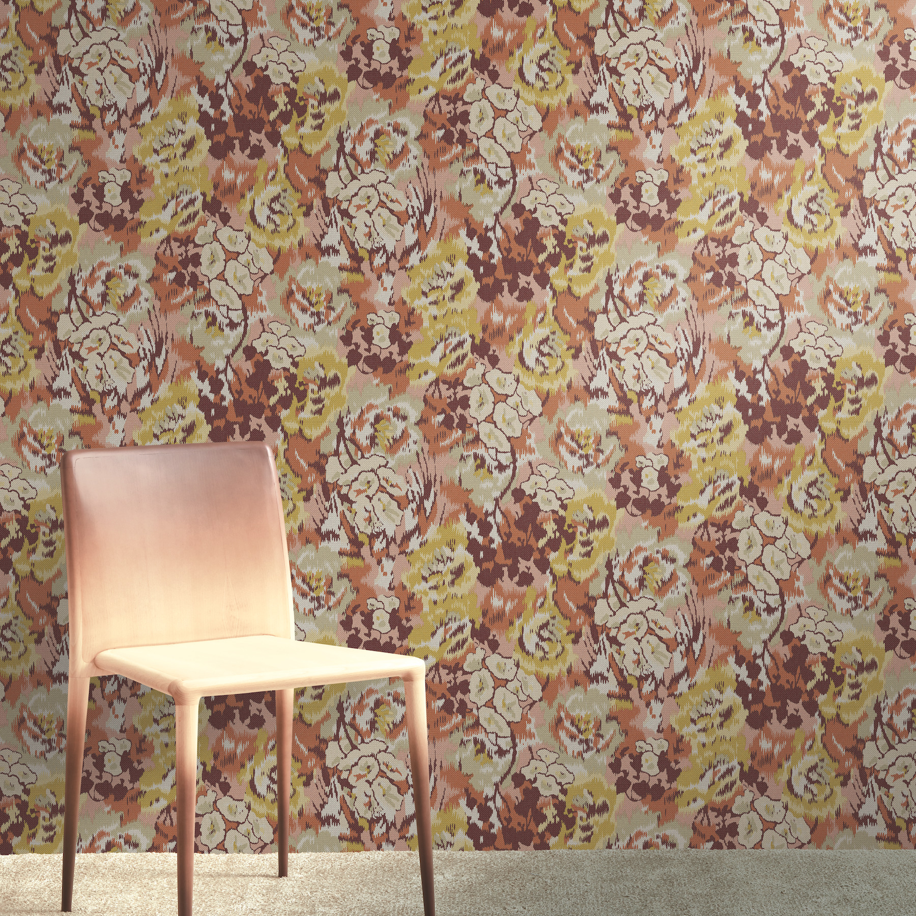Flower Pot Brown Wallpaper