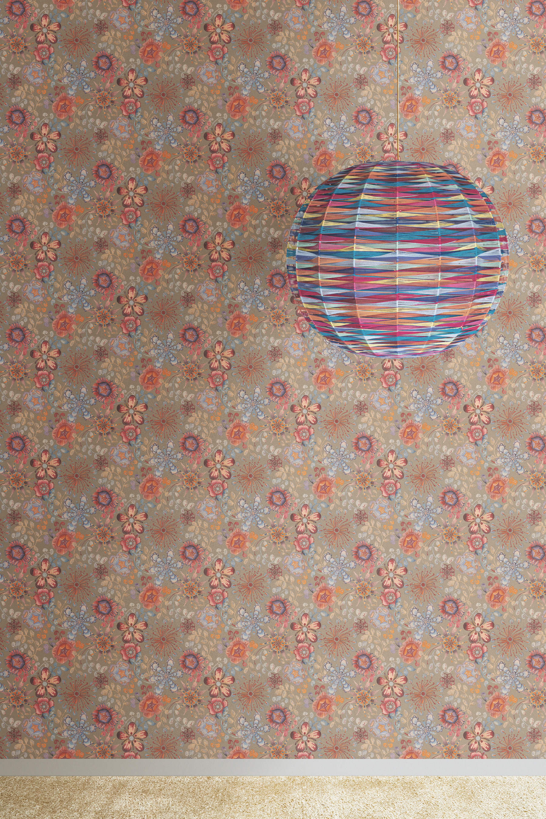 Magic Garden Black Wallpaper
