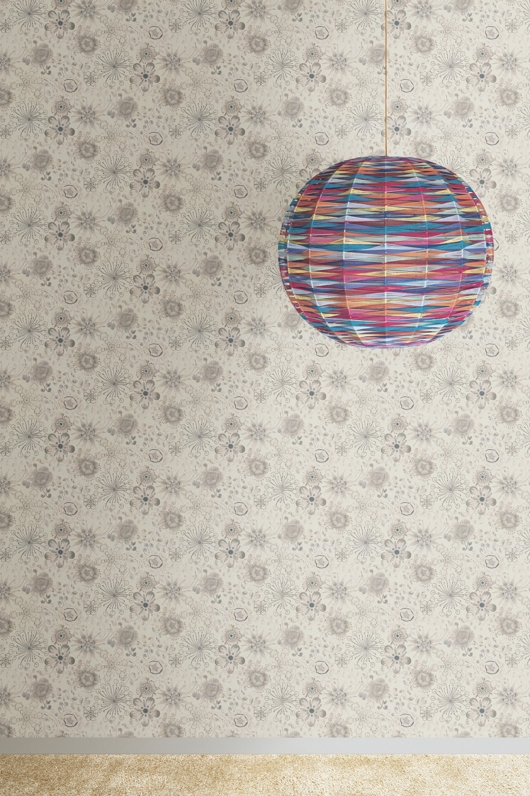 Magic Garden Grey Wallpaper