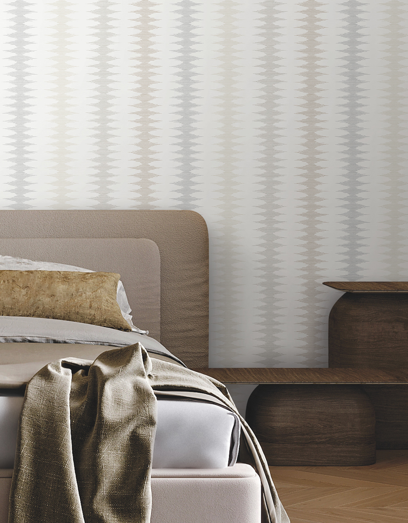 Woven Desert Sand & Fog Wallpaper