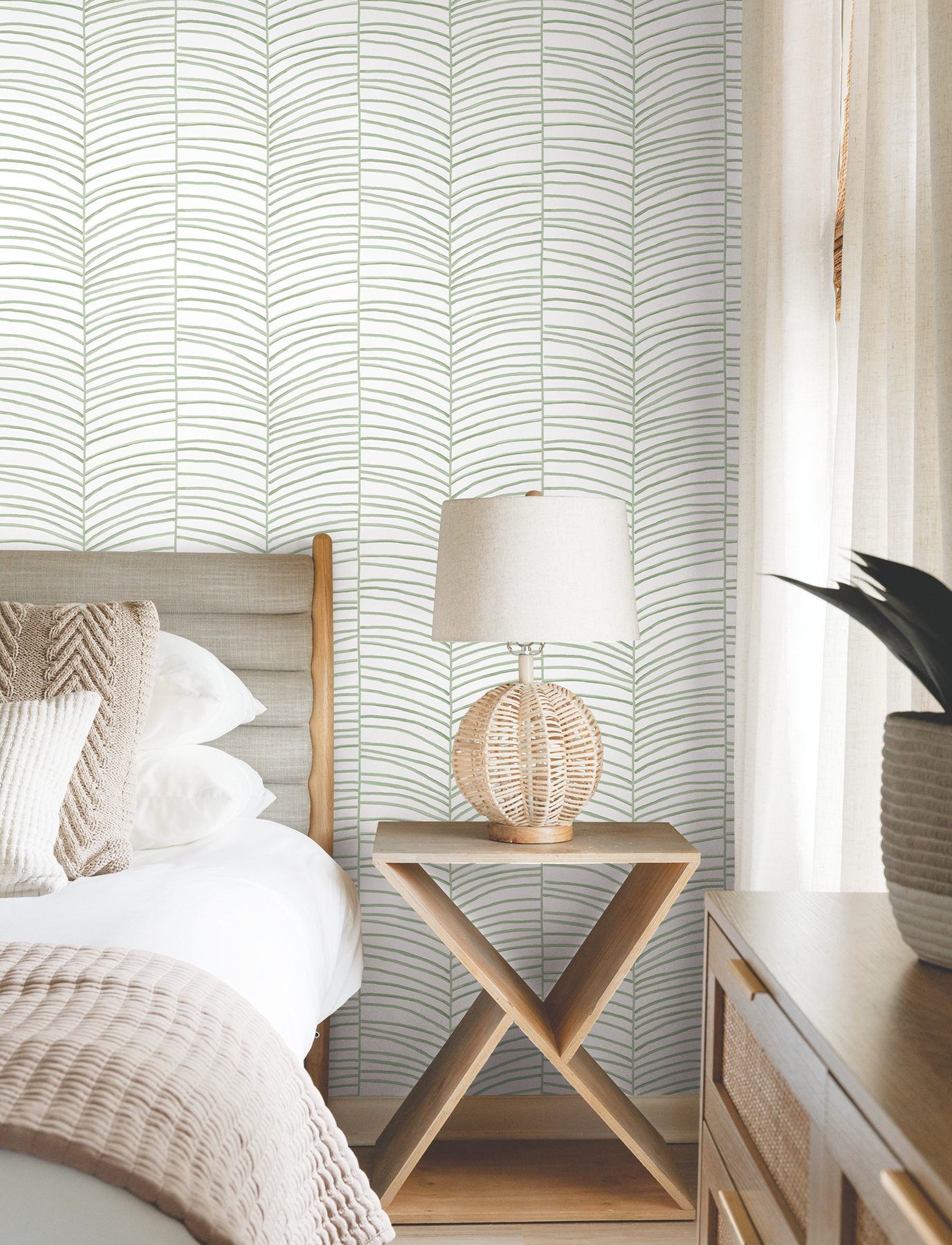 Cascade Palm Chevron Palm Wallpaper