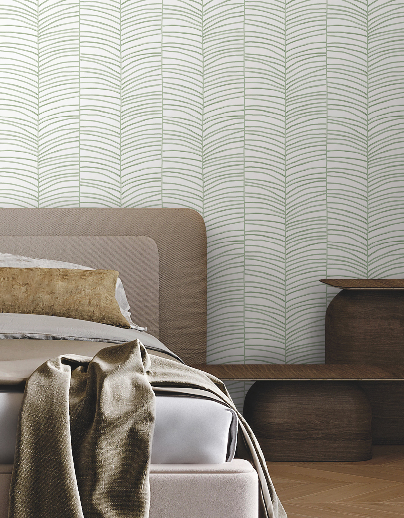 Cascade Palm Chevron Palm Wallpaper