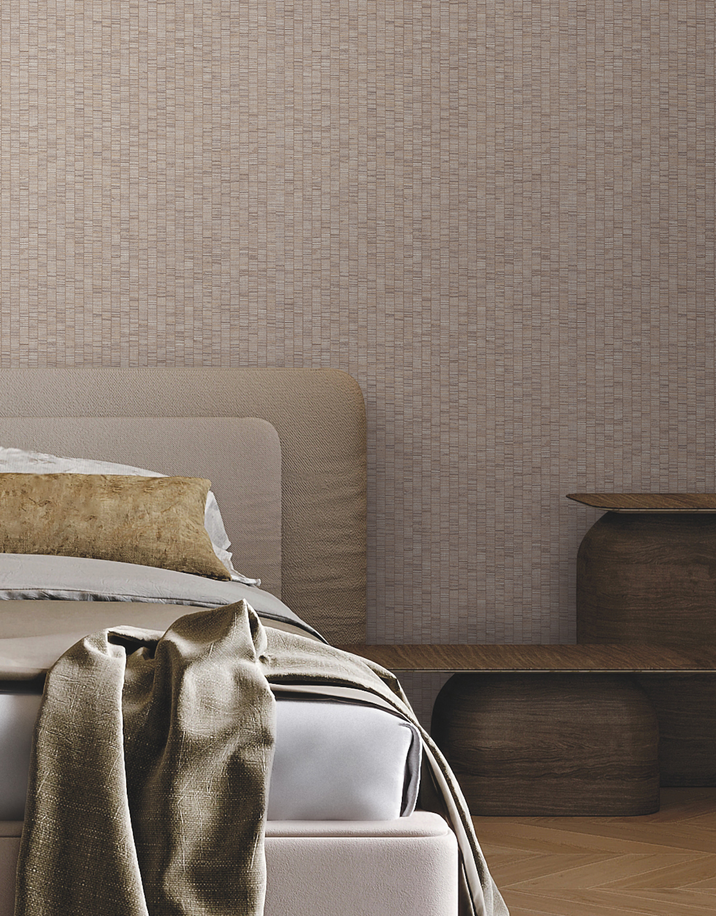 Lemuria Taupe Wallpaper