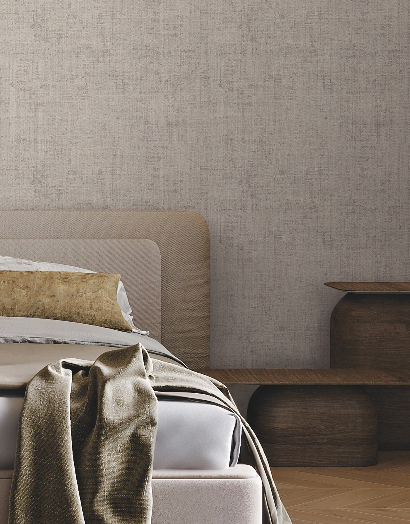 Alma Grey Faux Weave Wallpaper