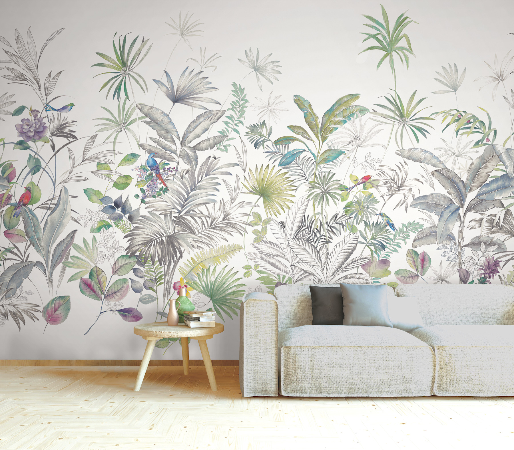 Tropical Green Wall Mural
