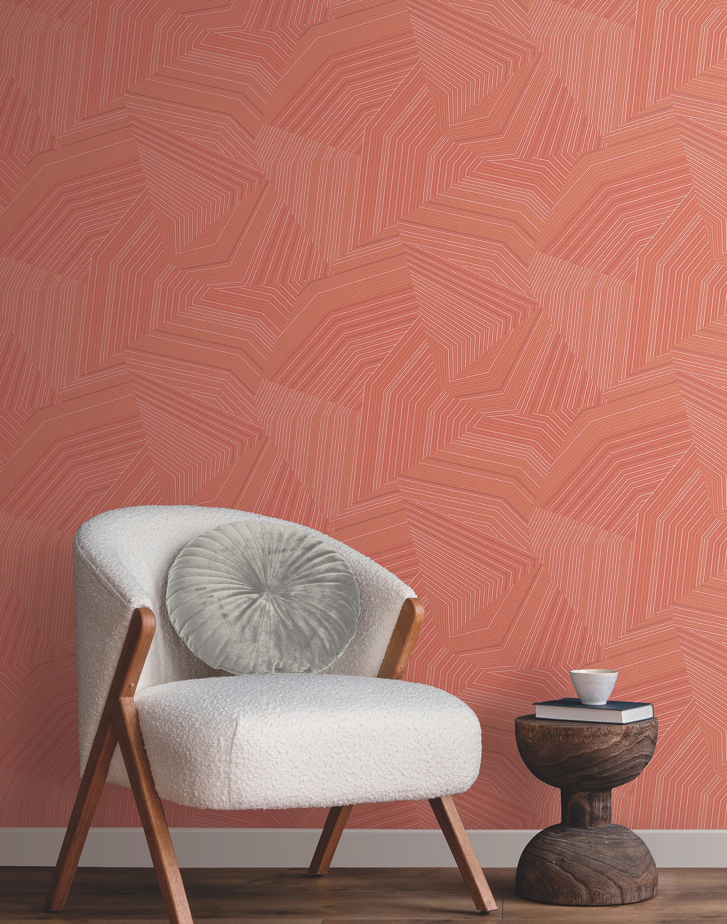 Dotted Maze Desert Red Wallpaper