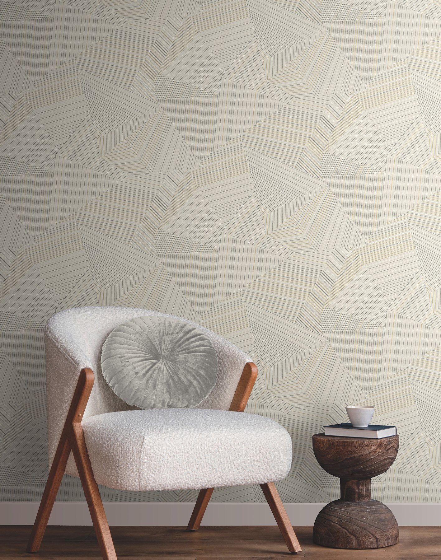 Dotted Maze Taupe Wallpaper