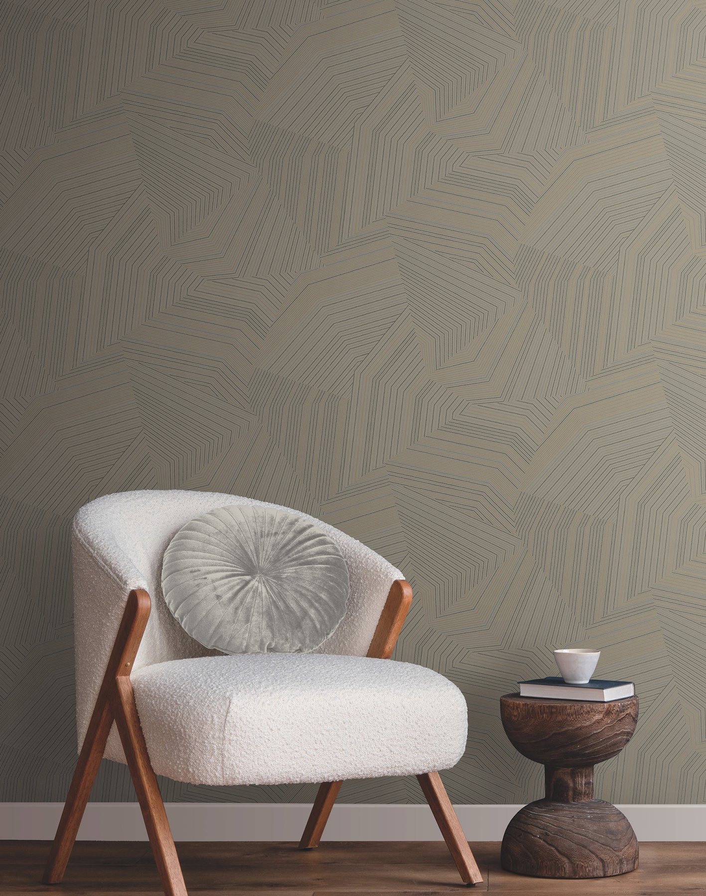 Dotted Maze Glint Wallpaper