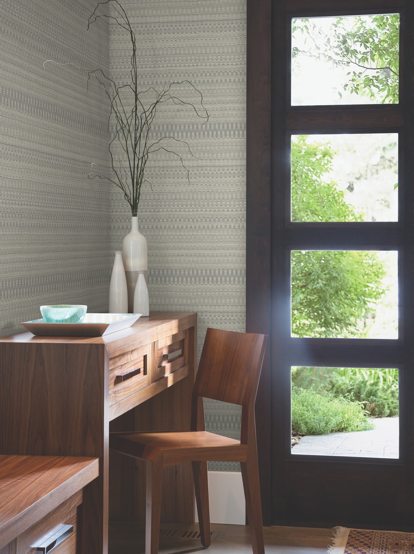 Tapestry Stitch Linen Wallpaper
