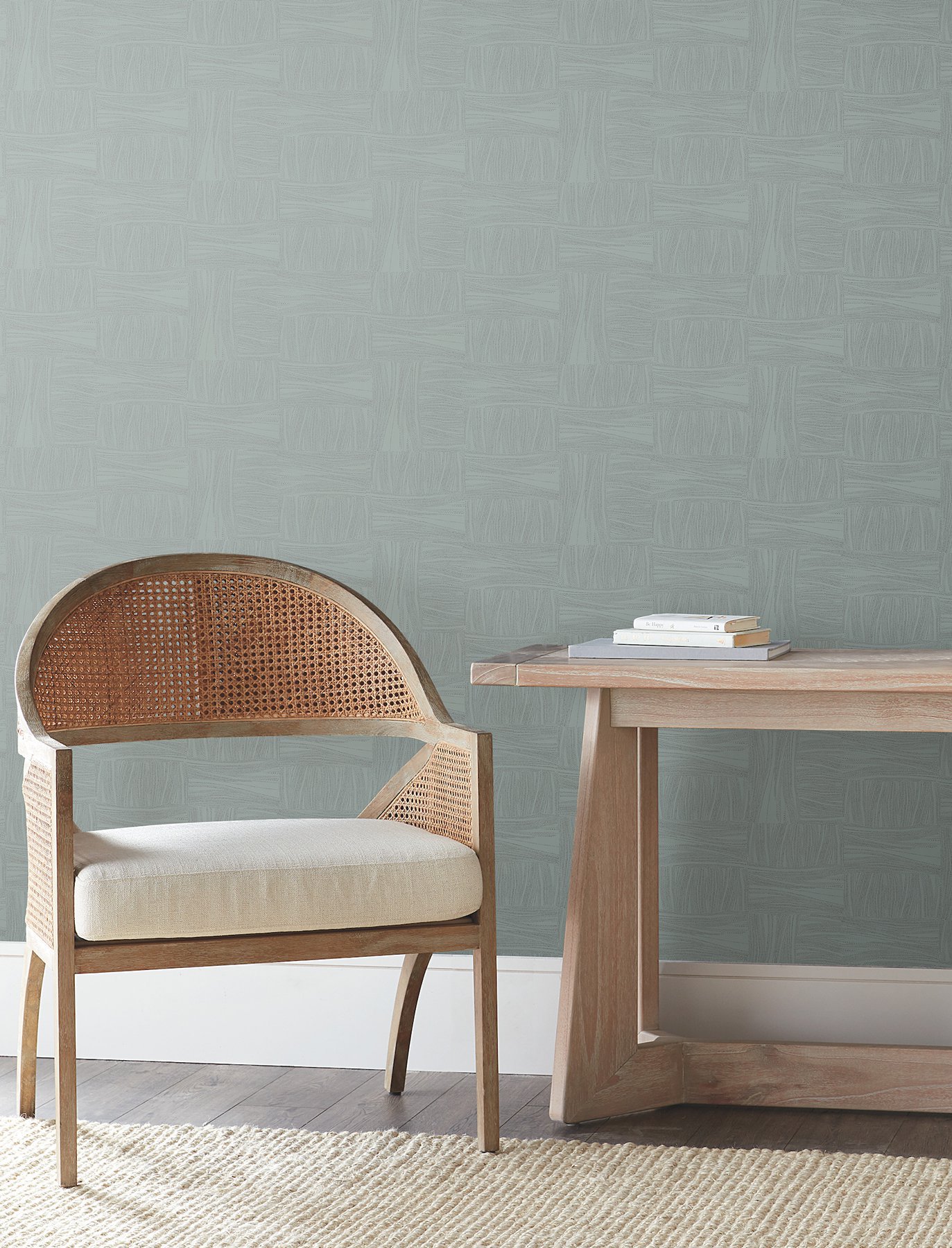Wicker Dot Slate Blue Wallpaper