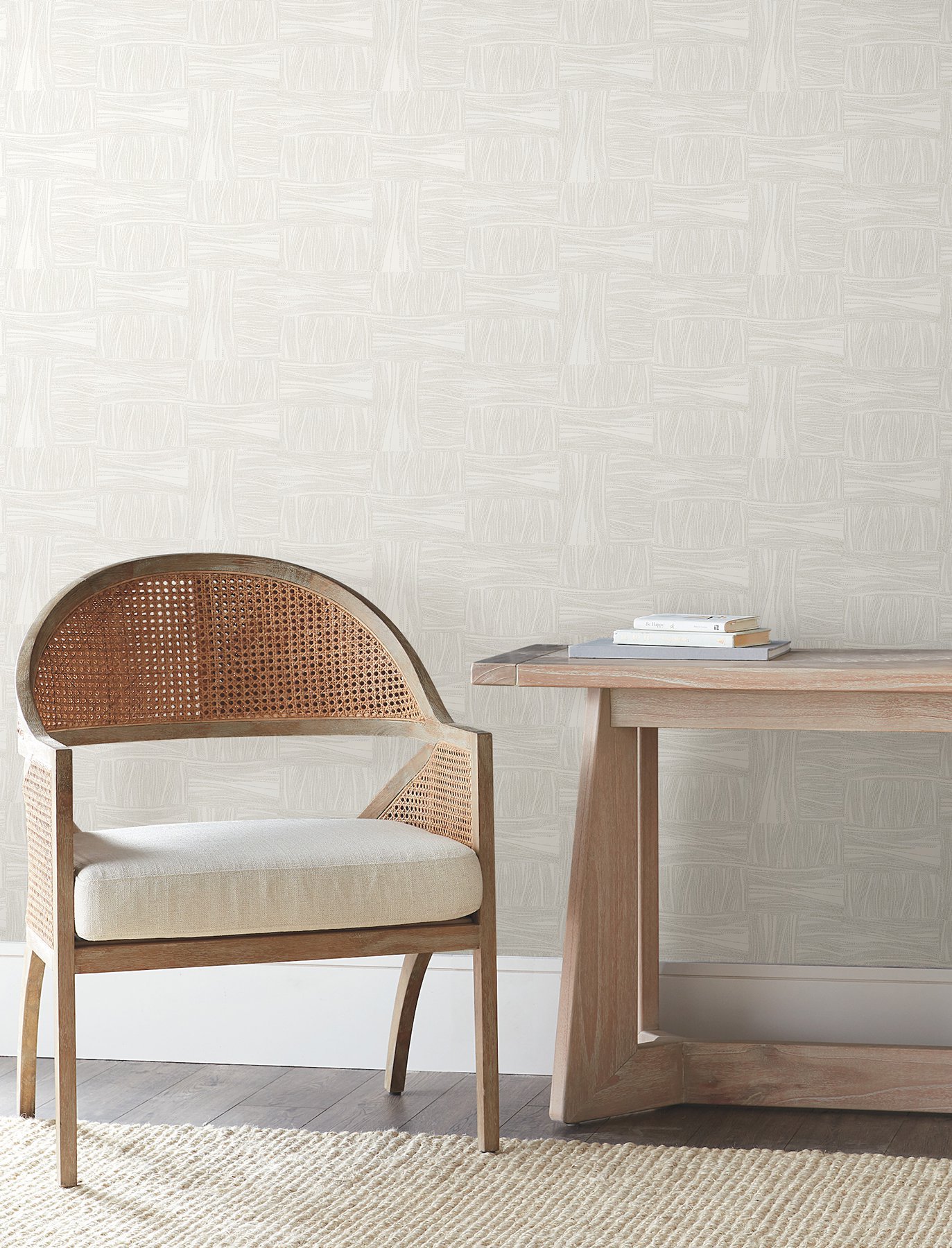 Wicker Dot Ivory Wallpaper