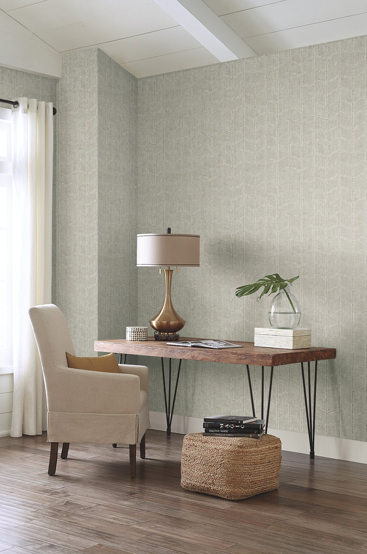 Flatiron Geometric Cement Wallpaper