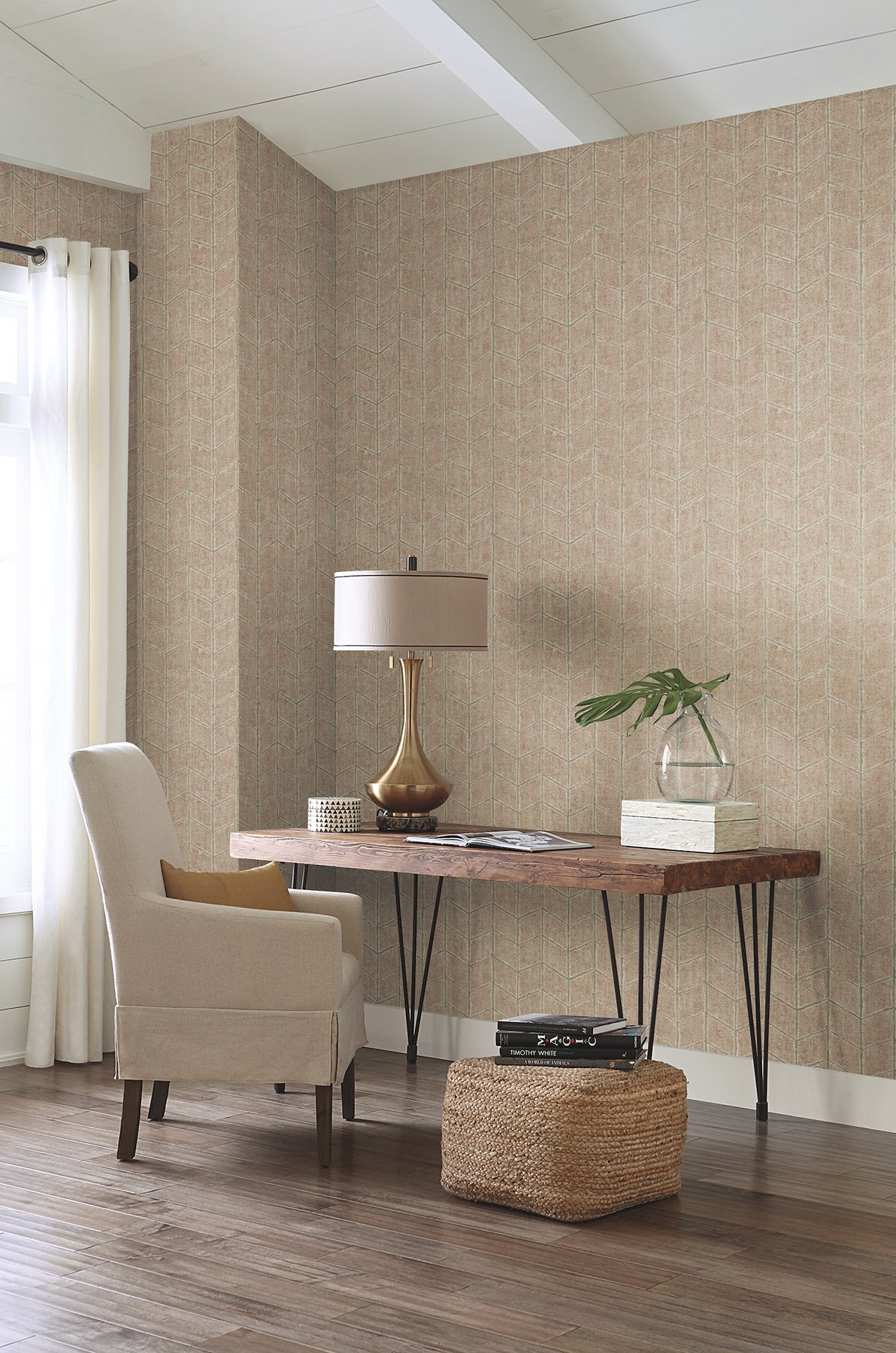 Flatiron Geometric Brick Wallpaper