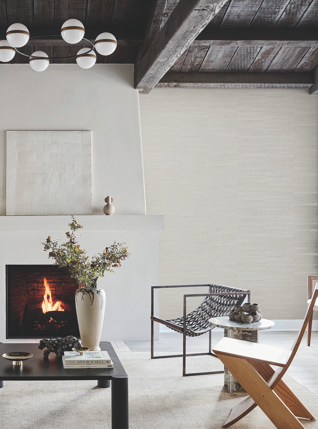 Line Stripe Grey Wallpaper