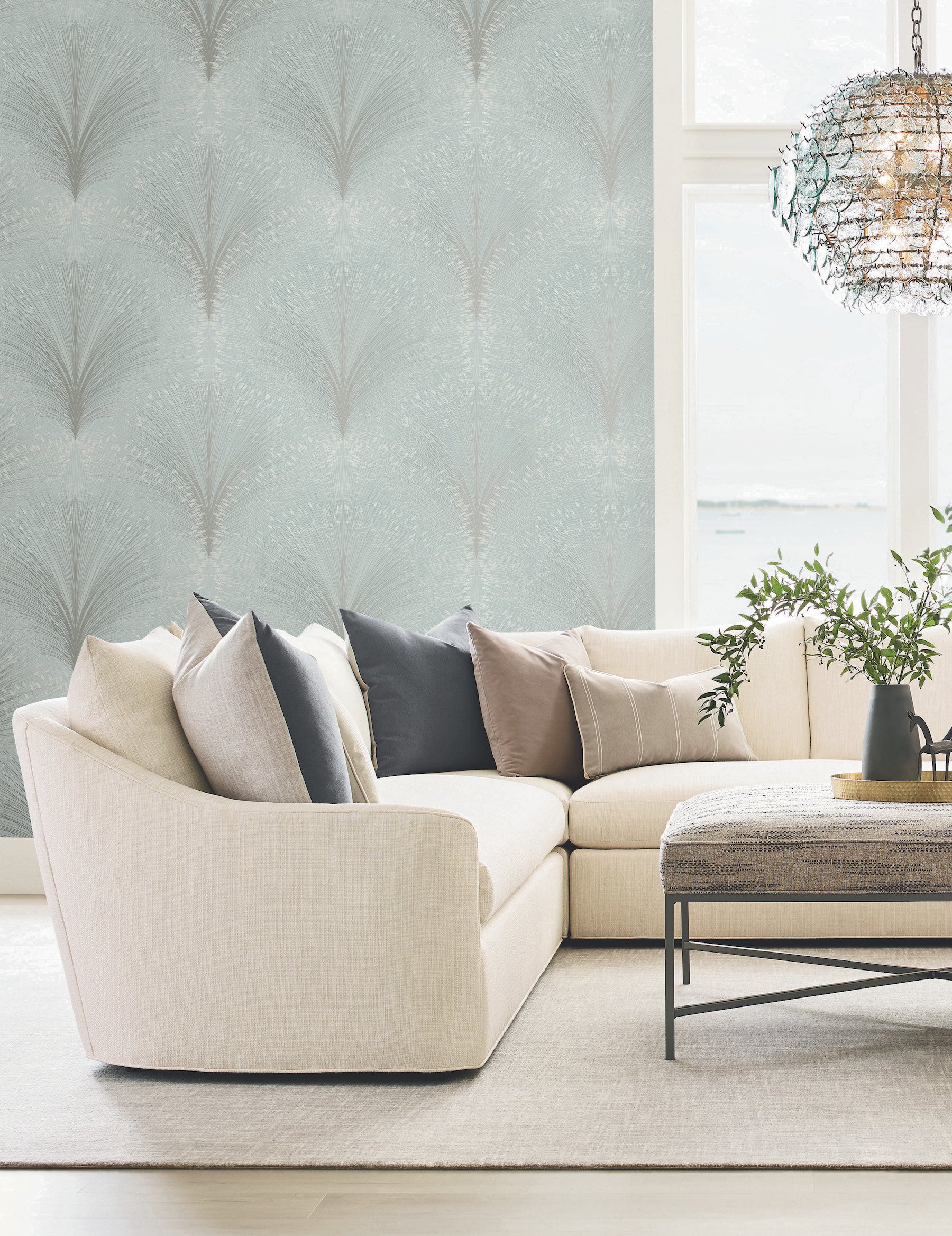 Papyrus Plume Grey Wallpaper