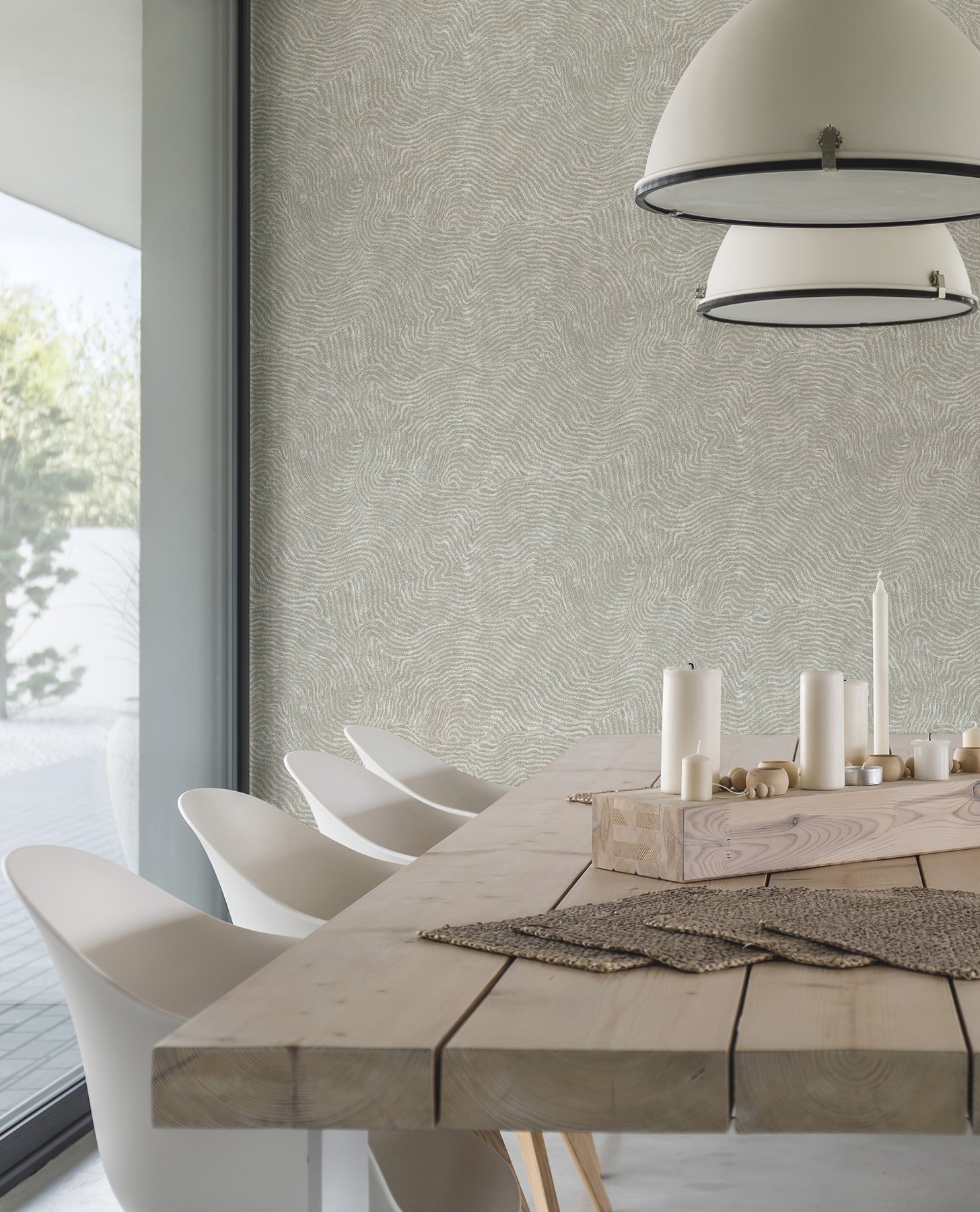 Modern Wood Grey Wallpaper