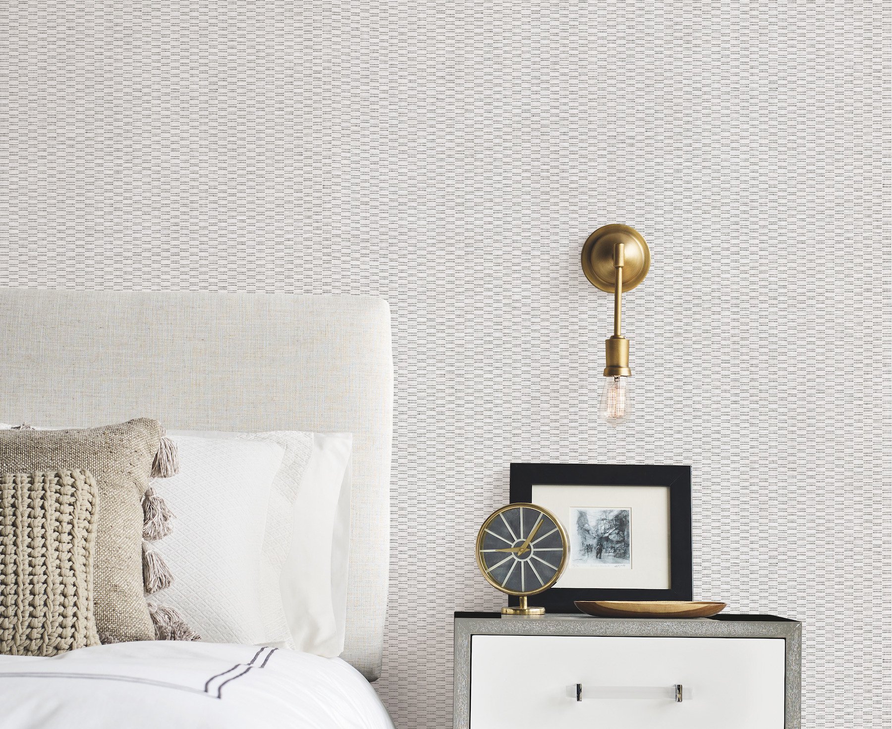Checkerboard White Wallpaper